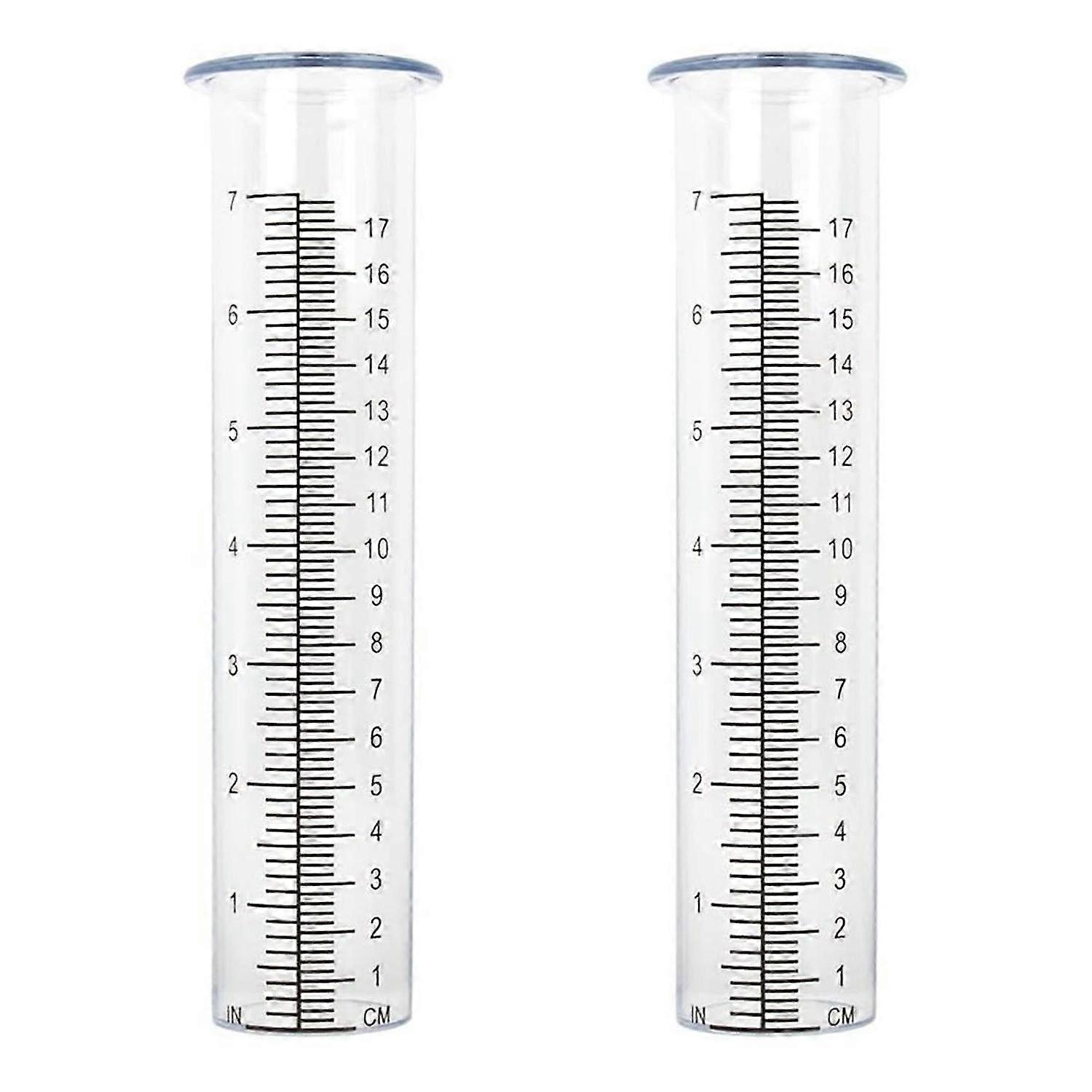 2pcs Plastic Rain Gauge Replacement Tube