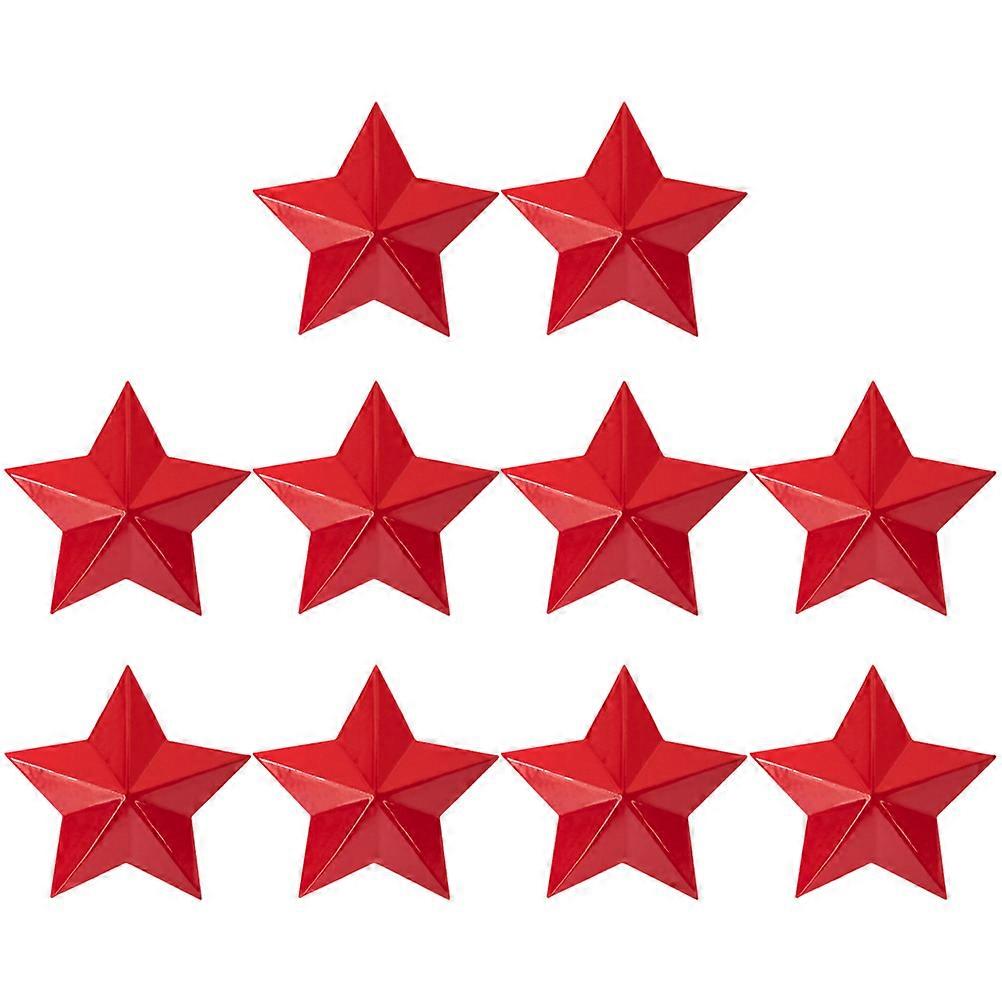 Aluminum Star Badges Five-Pointed for Decoration 50Pcs