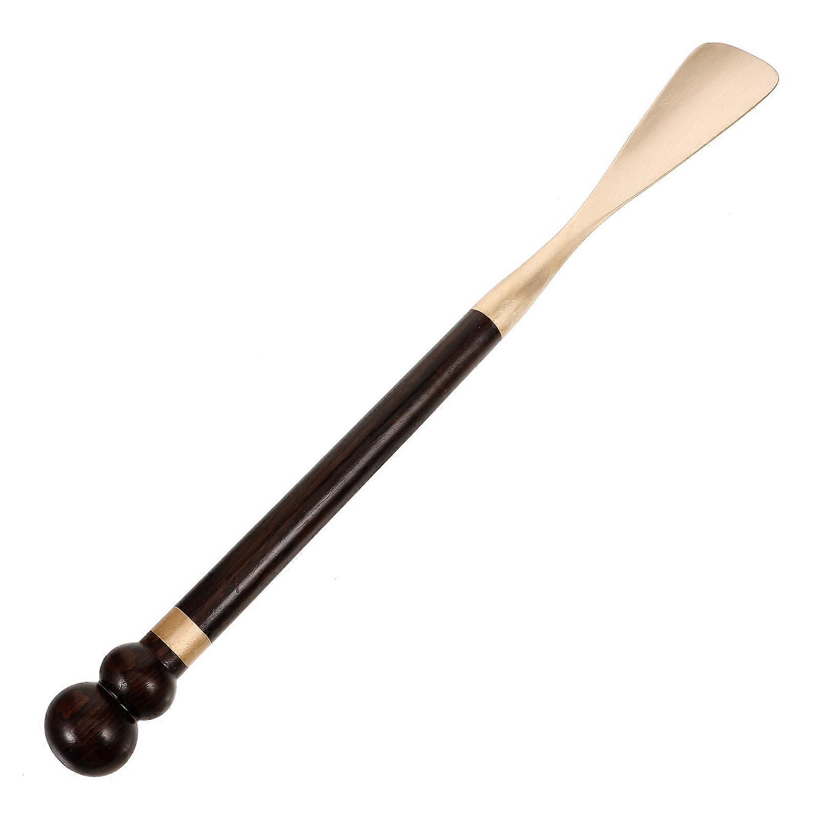 Shoe Horn Long Handle Made of Ebony for Shoe Lifting Tool 2Pcs Boot Horn