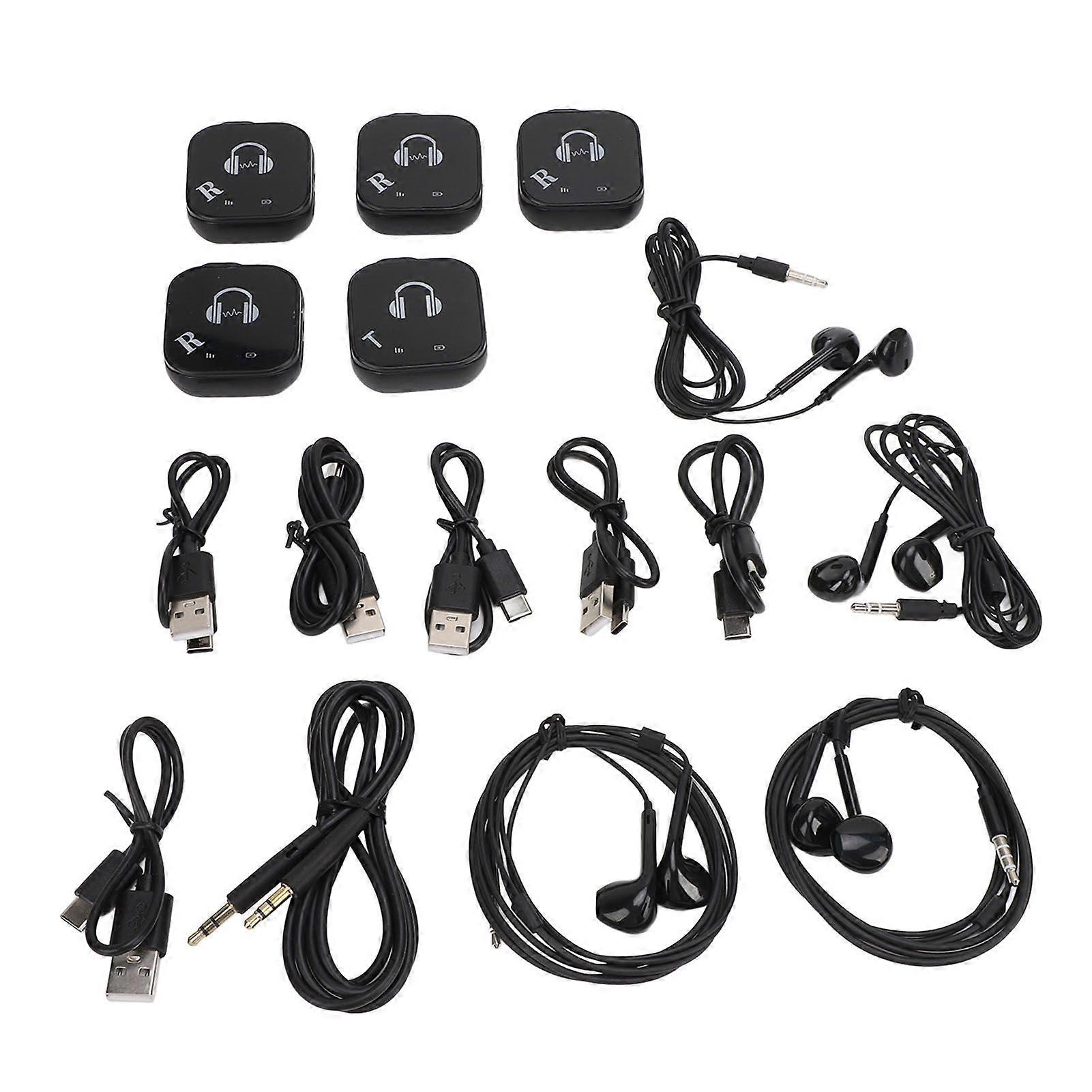Cordless In Ear Monitoring System 5.8G Stereo Cordless IEM System with Transmitter and Receiver for Studio Band Rehearsal Live Performance Camera Reco