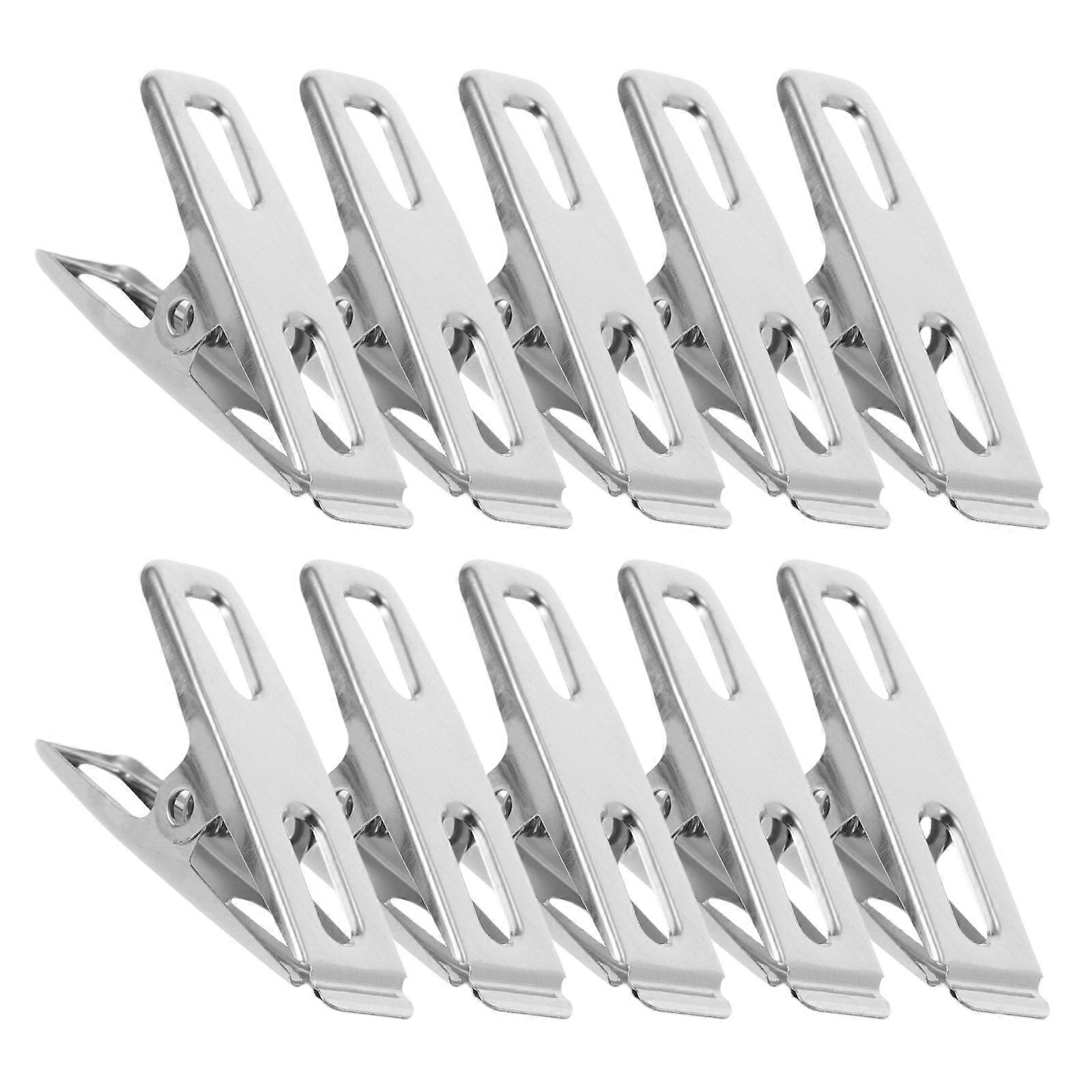 Stainless Steel Clips for Clothes Windproof Drying Clips 10Pcs
