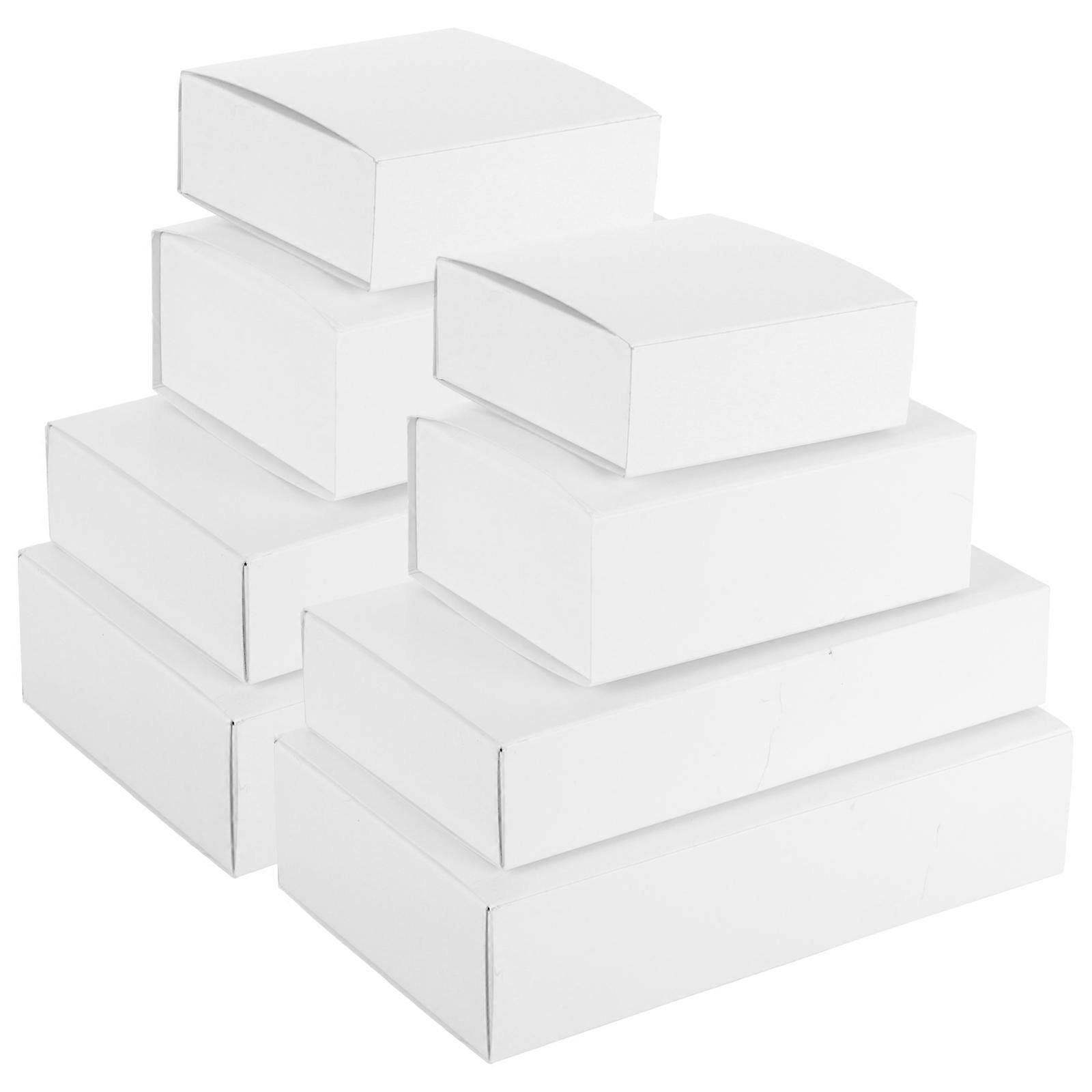 Rectangle Gift Boxes Paper Drawer Box for Storage 32Pcs White Paper Gift