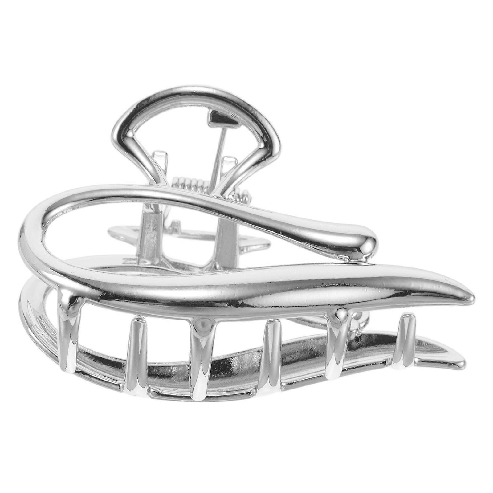 Silver Hair Claw Clips for Ponytail Holding in Quantity