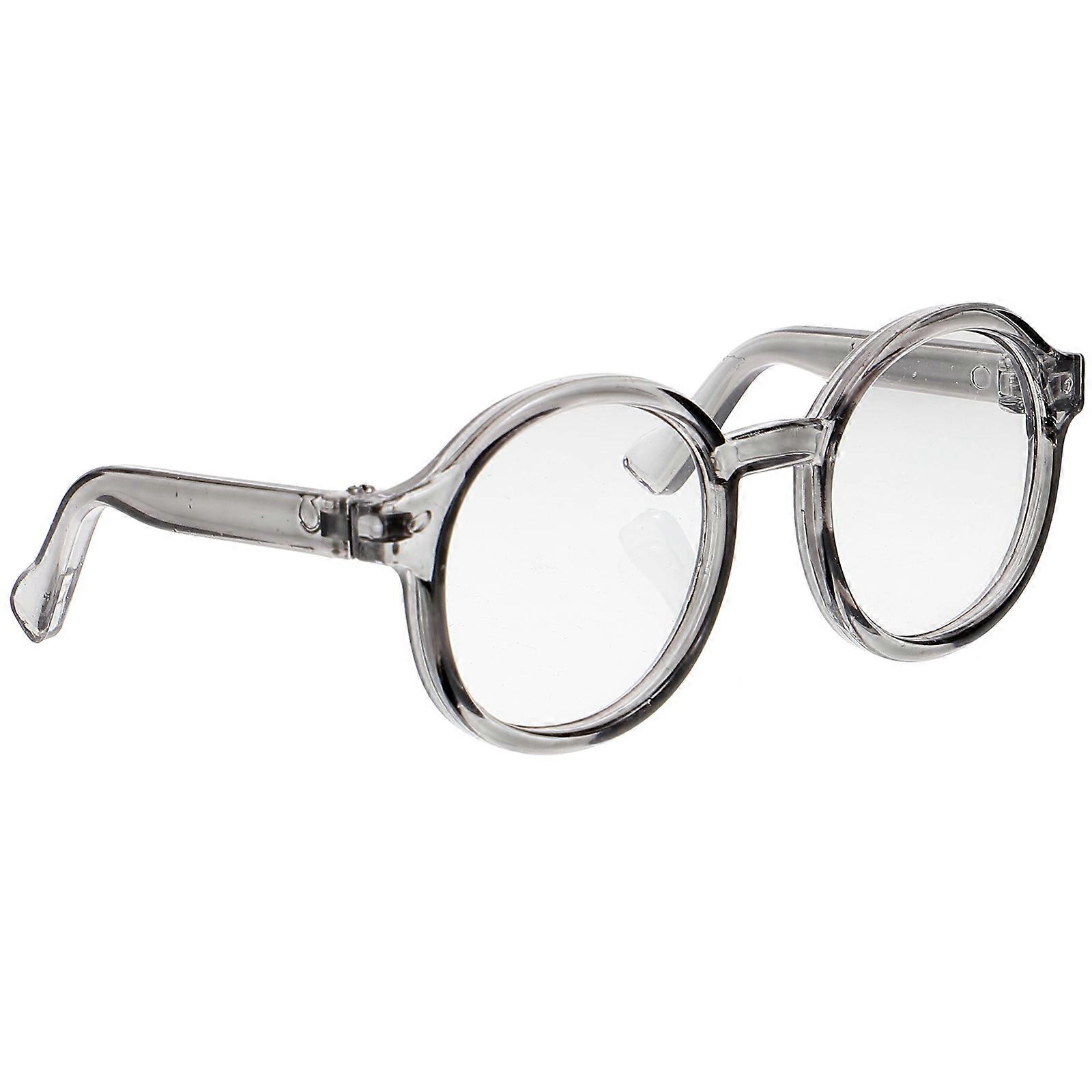 Doll Glasses Durable Doll Eyeglasses for Playing Practical Grey