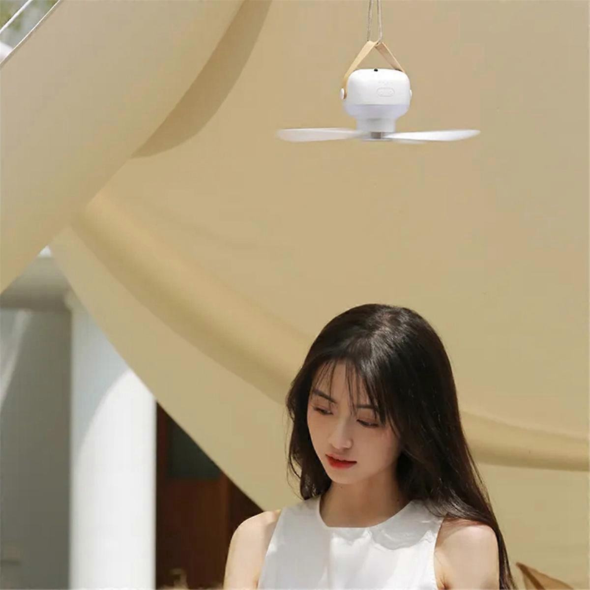 Portable Ceiling Fans with LED Lighting 7200mAh