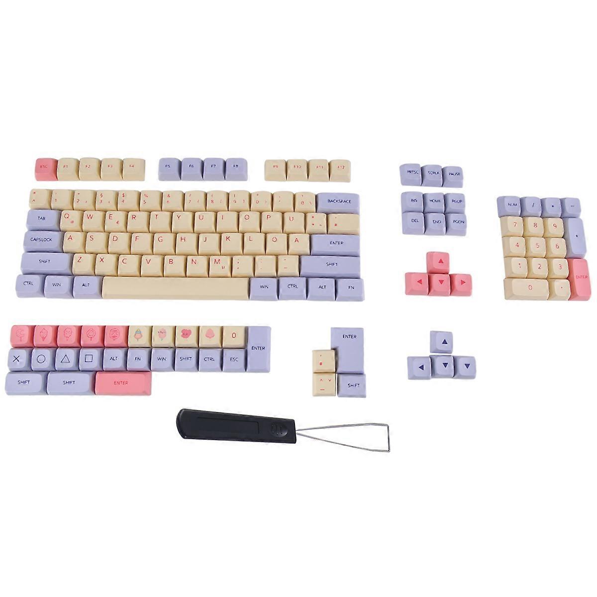 German Keycaps 136 Keys XDA Height Keycaps For 61