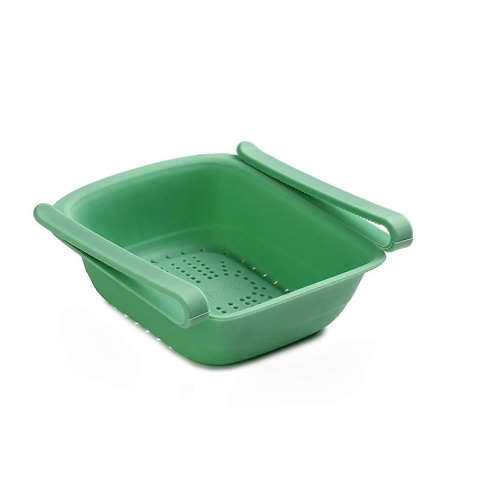 Refrigerator Drawers Organizer, Green PP Fridge Drawer Storage Rack for Kitchen and Restaurant Use, Hollowed Bottom Design