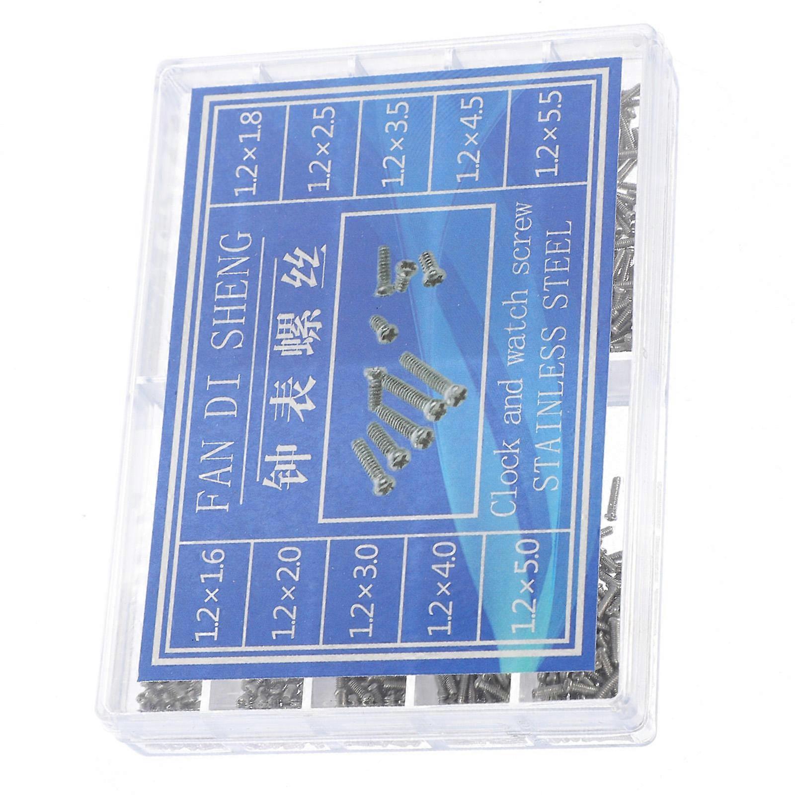 Watchmaker Screws Clock Fixation Tool for Repair 1000Pcs Multi Color
