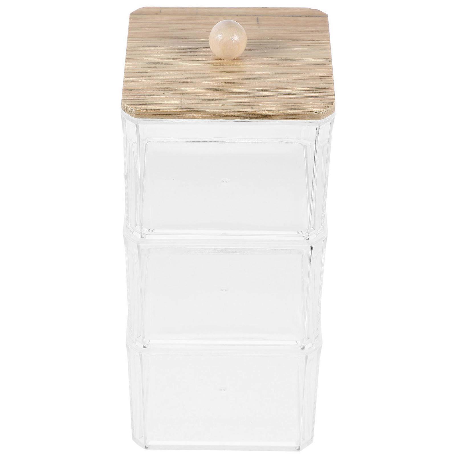 Cotton Pads Holder Storage Container for Bathroom Organization 3Sets Stackable