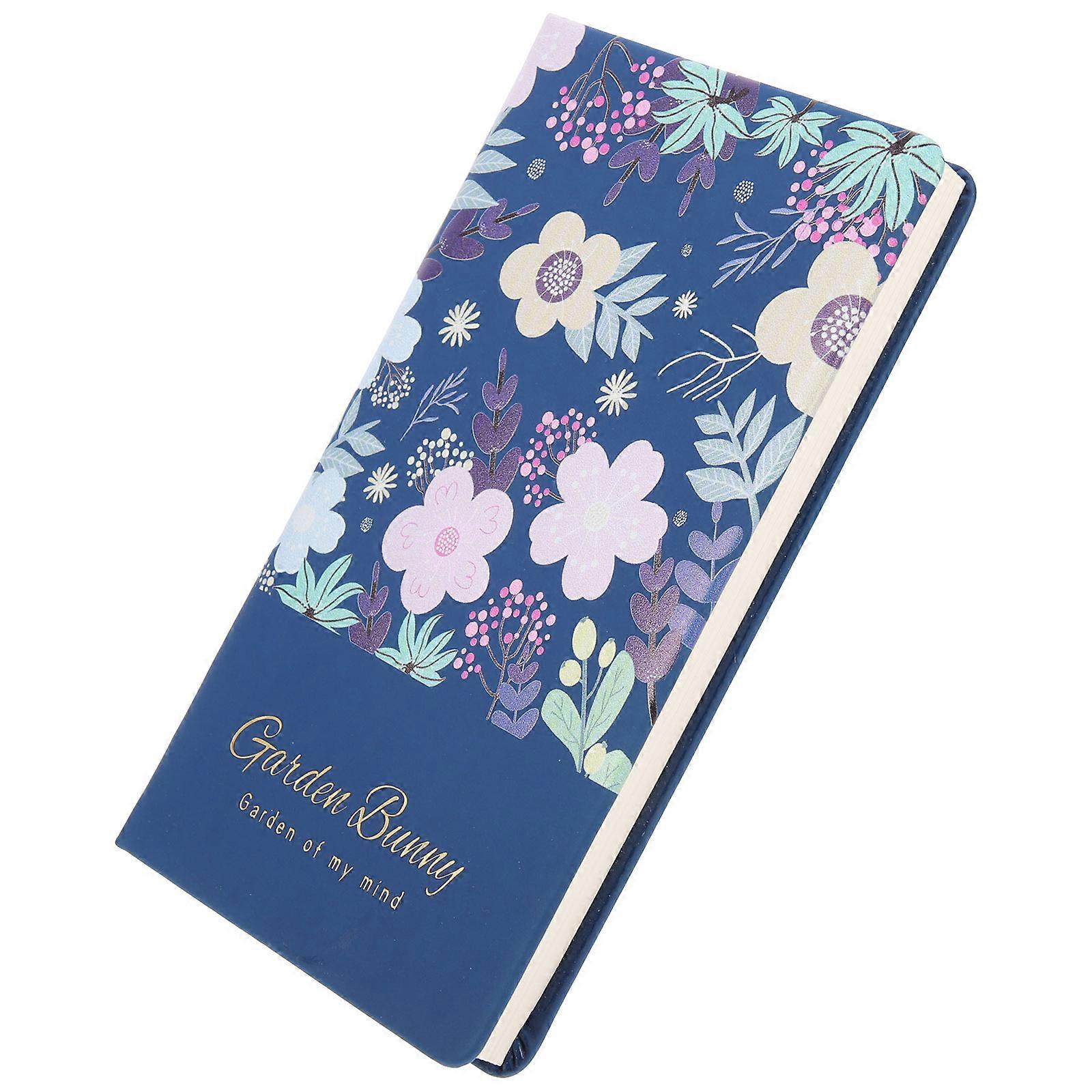 Cartoon Notebook Planner for Writing 2Pcs Blue Flower Schedule Notepad