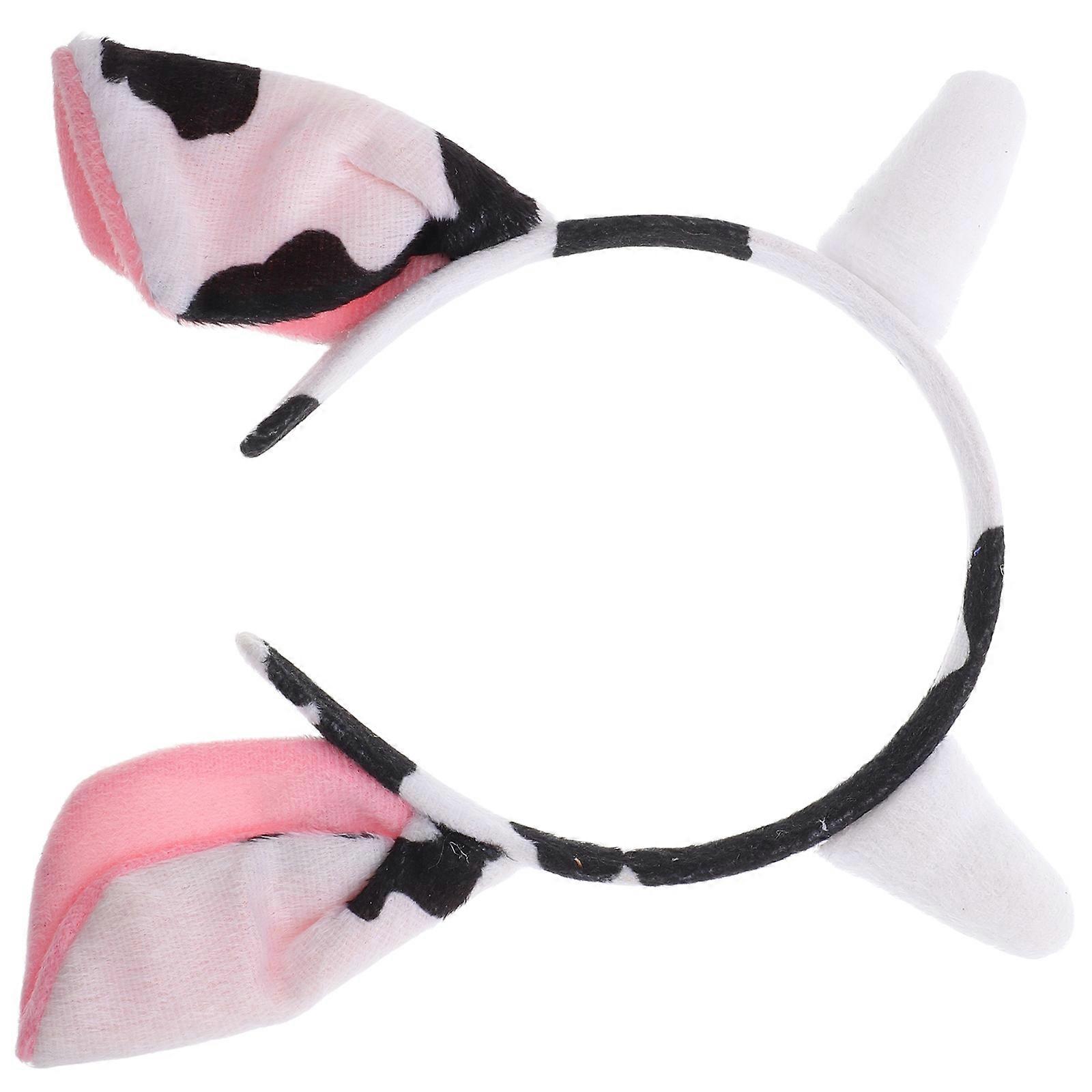 Plush Cow Ears Hair Accessory For Everyday Use And Costume Fun For Kids And Adults Simple Design Comfortable 2Pcs