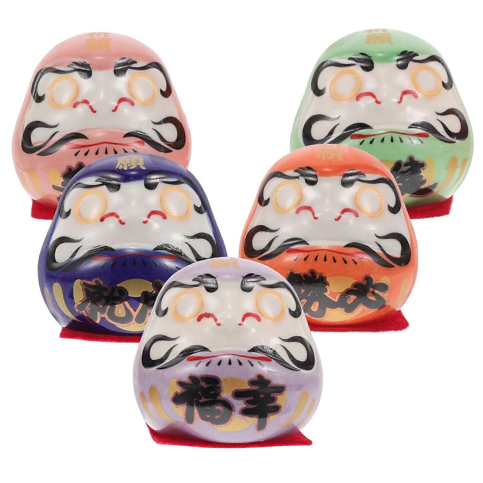 Ceramic Japanese Figurine for Good Luck Decor 25Pcs