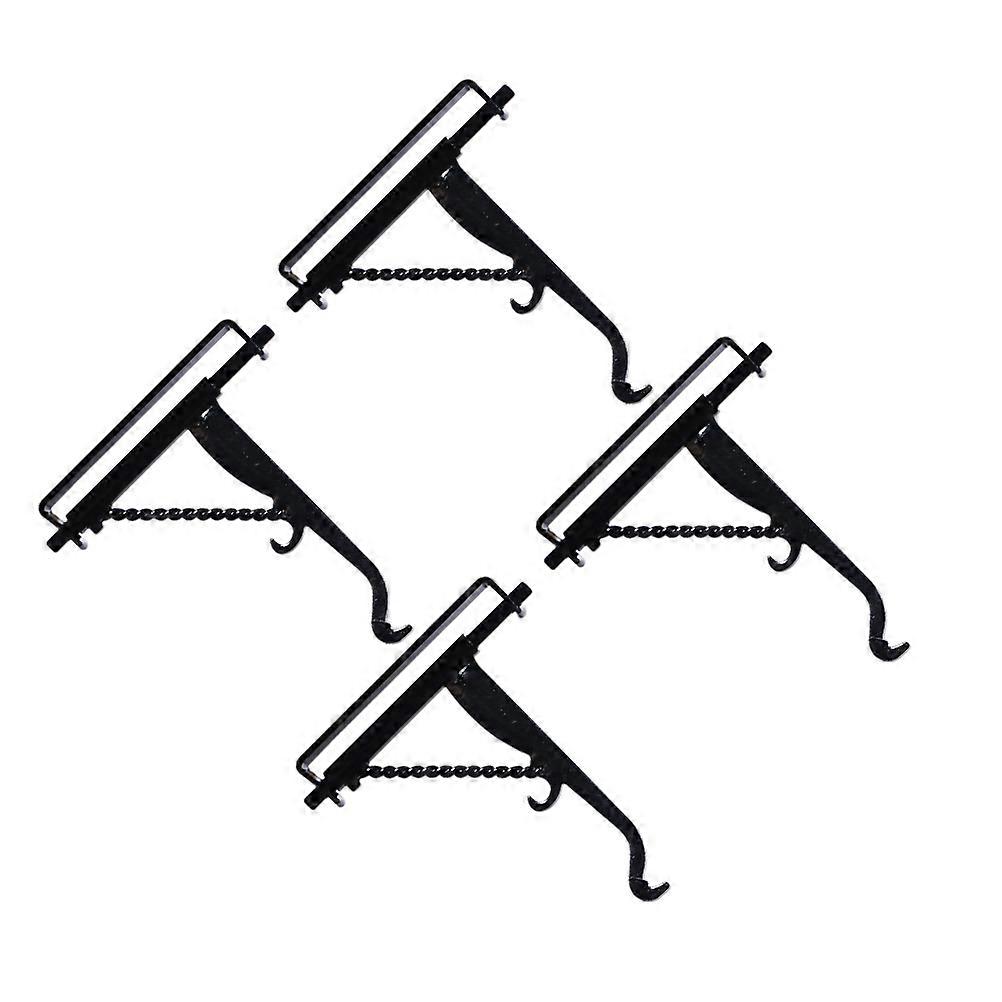 Mini Iron Hooks Models for Dollhouse Decoration 8Pcs Black Set
