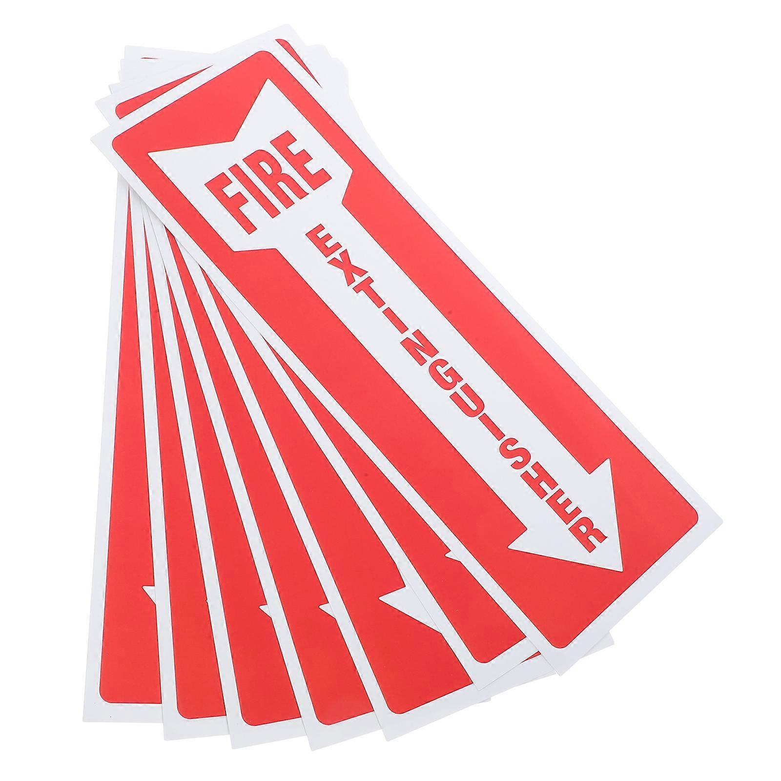 Fire Extinguisher Sign Label 40Pcs Rectangular Clear For Retail Stores Safety Promotion
