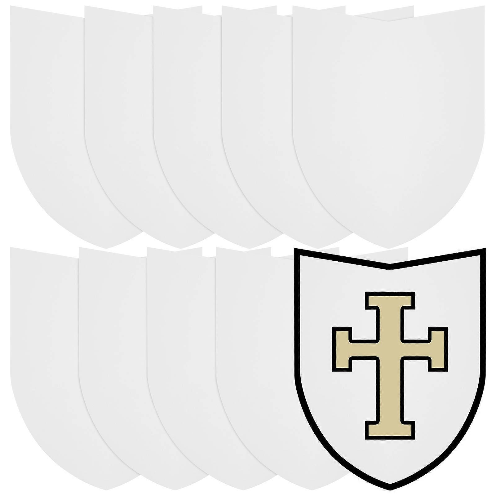 DIY Blank Shield Toy for Children Paper Performing Prop 40Pcs Pack