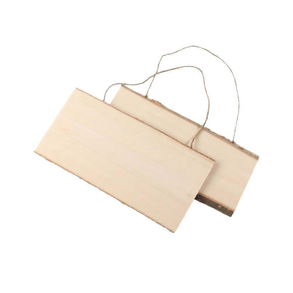 Board Hanging with 6Pcs Wooden Beige Boards for DIY and Decoration