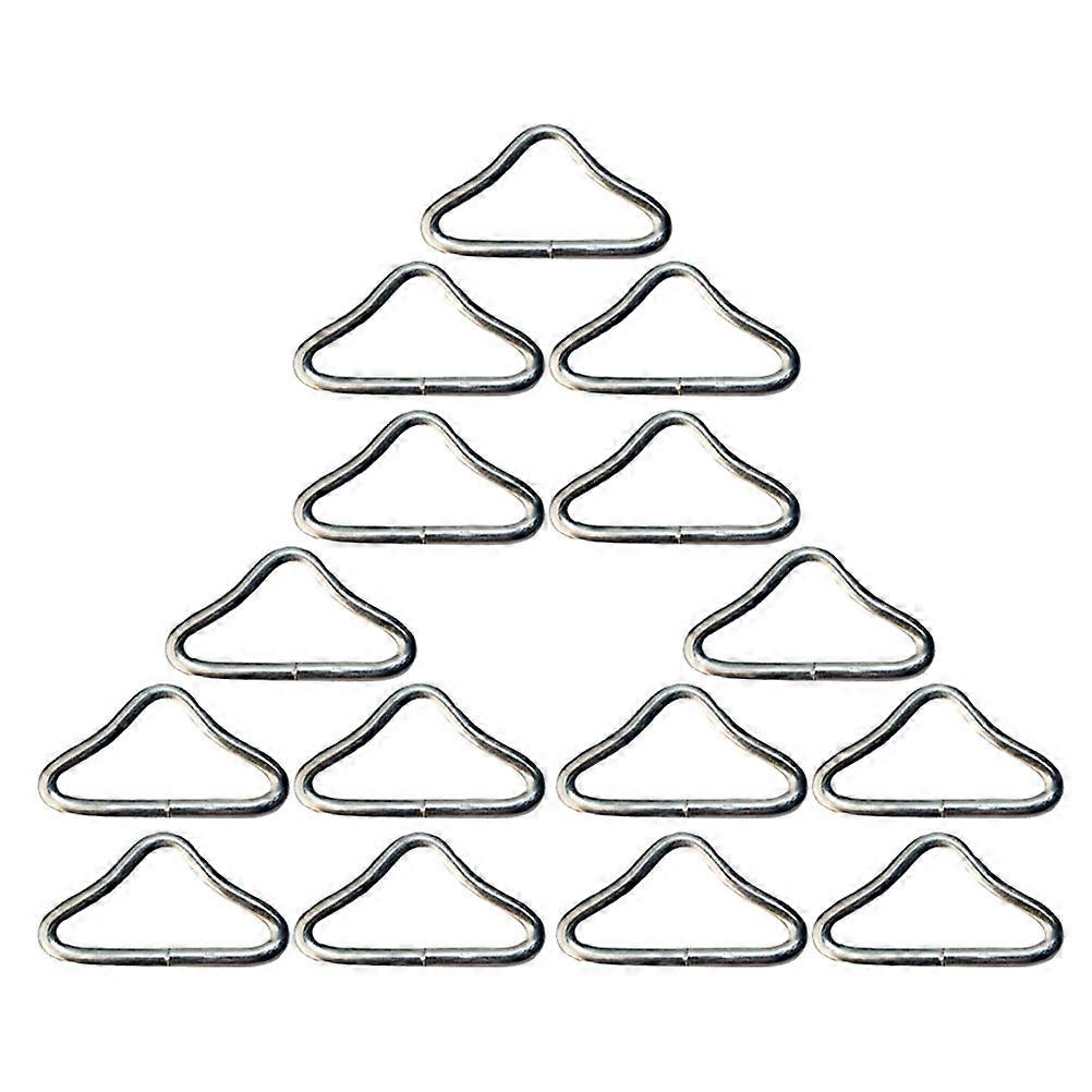 15Pcs Silver Trampoline Mat Triangle Ring for Easy Repair Use