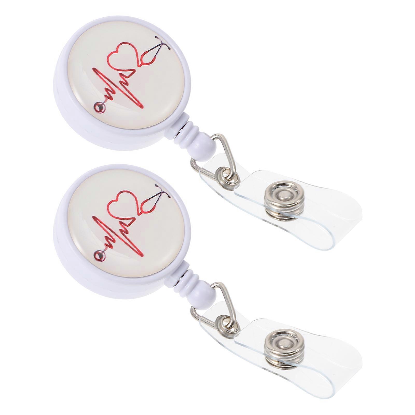 Stylish Retractable Badge Clip Badge Holder for Id Cards 8Pcs Pack