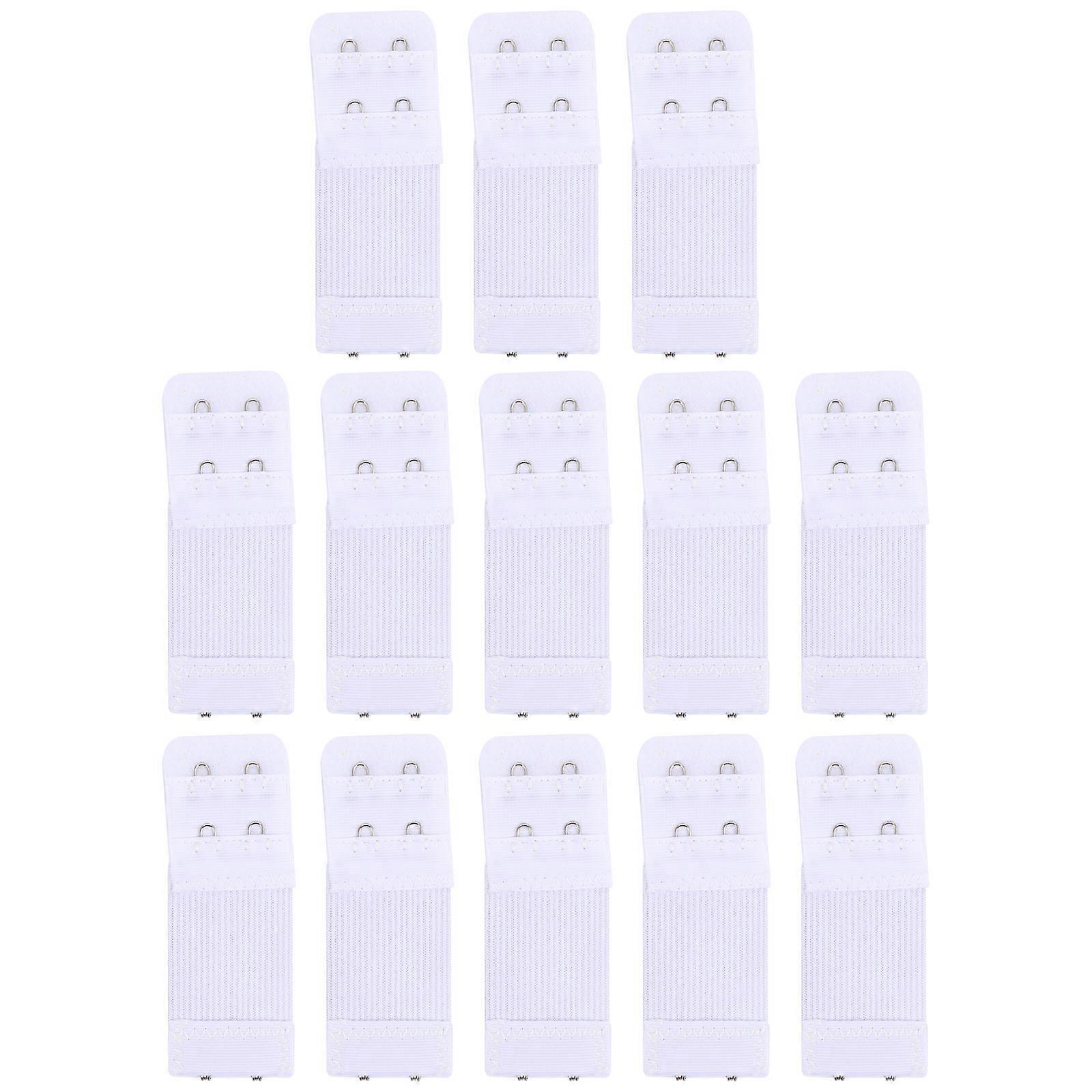 Women Elastic Bra Extender Buckle with 2 Hooks 2 Rows Adjustable 20Pcs