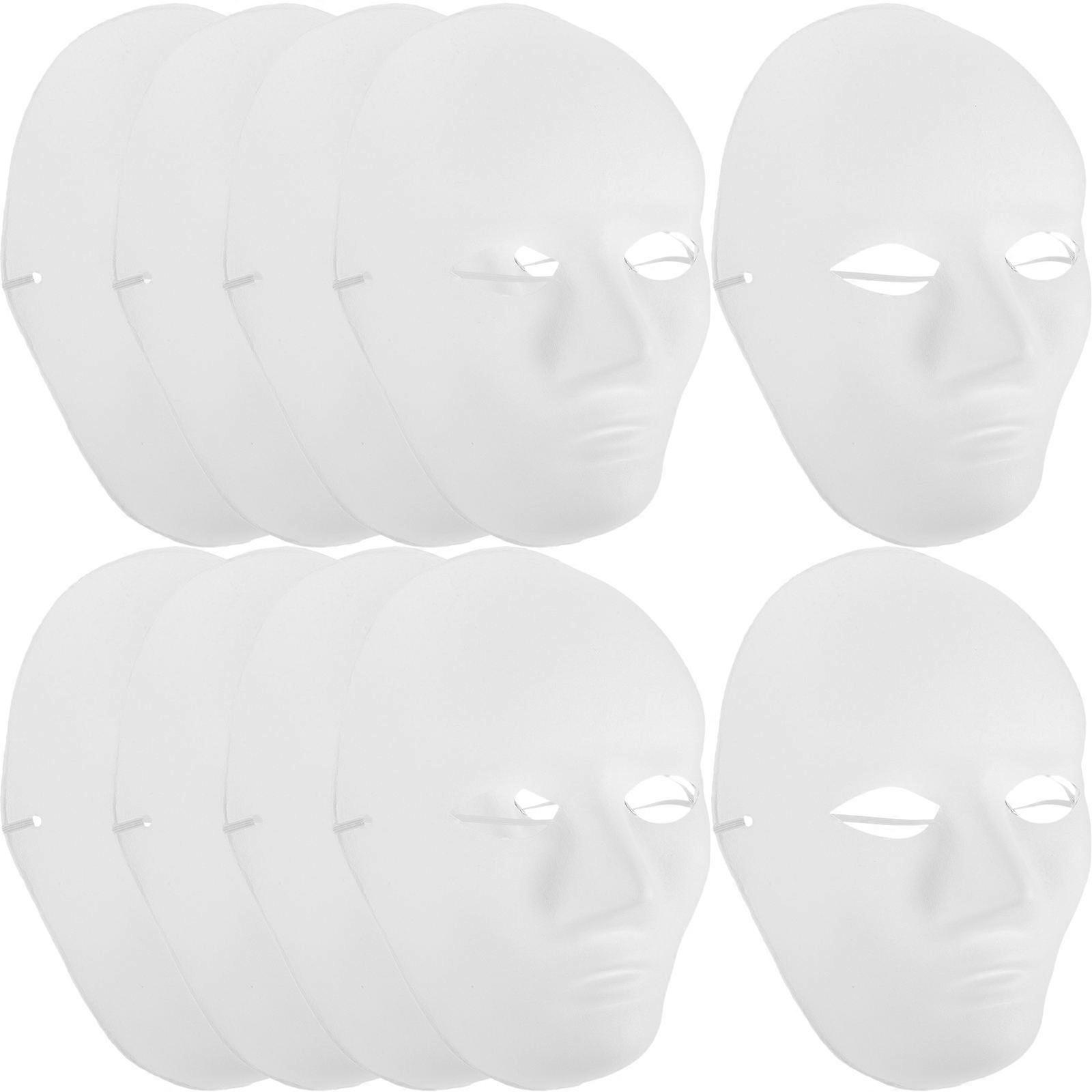 Full Face Halloween Costume Mask 48 Pcs For Partygoers And DIY Enthusiasts White Color Hip-Hop Dance Prop