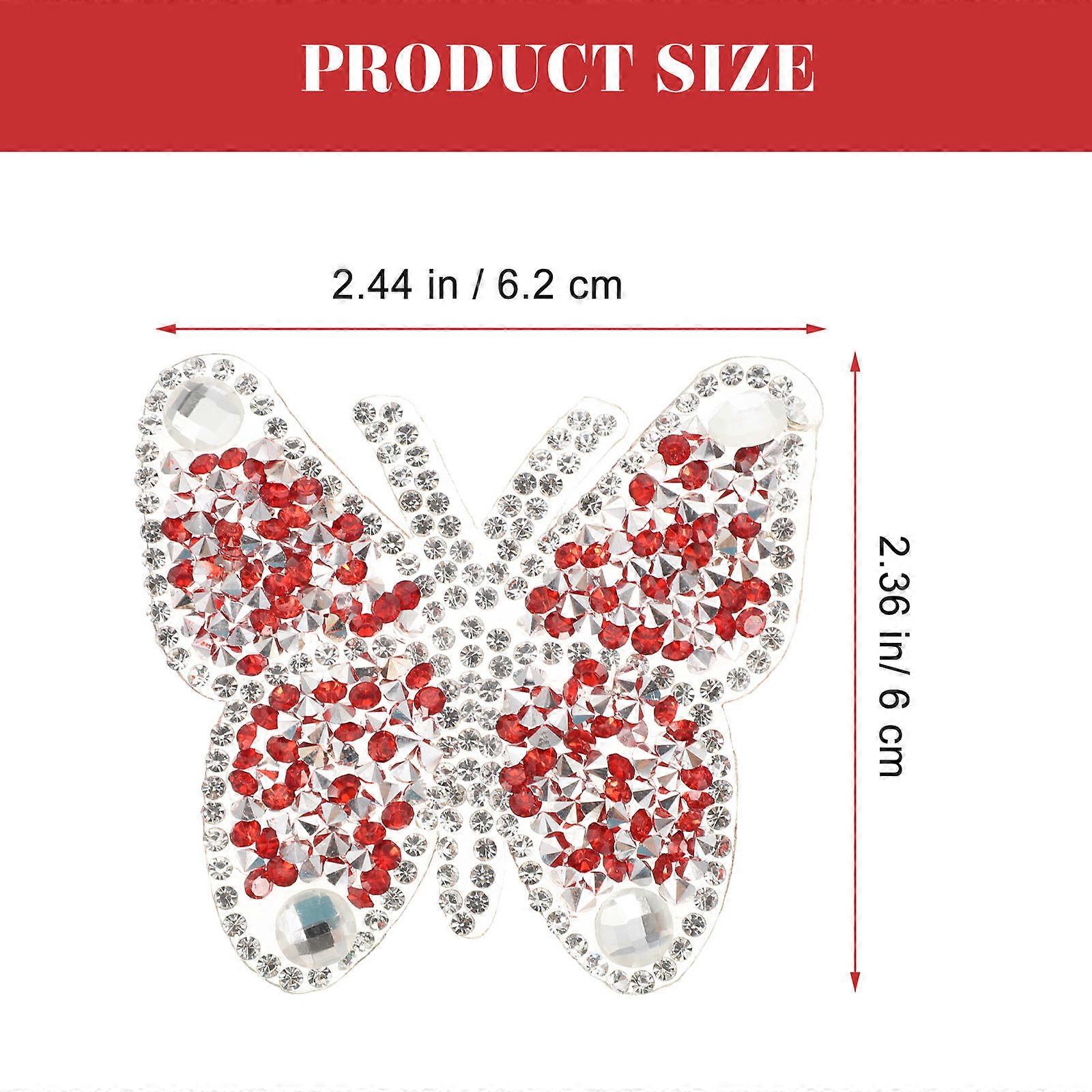 Red Adhesive Embroidered Patches for Sewing Repair 10Pcs Multi-Function Back Patches