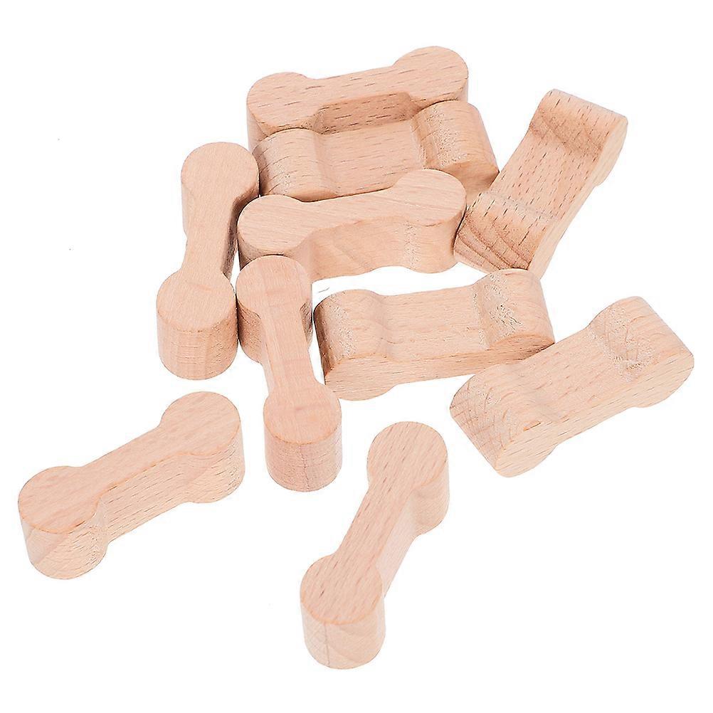 Wooden Dog Bone Track Connector for Creative Train Layout 80Pcs