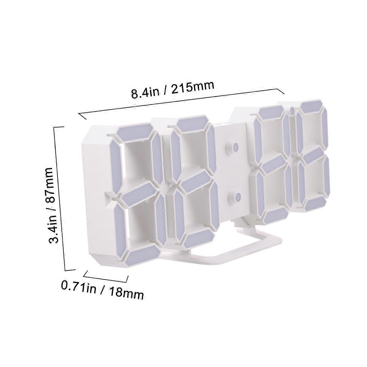 Led Desk Alarm Clock Aesthetic Digital Clock For Desk Home Office Use With Energy Saving Heat Dissipation Feature 1Set