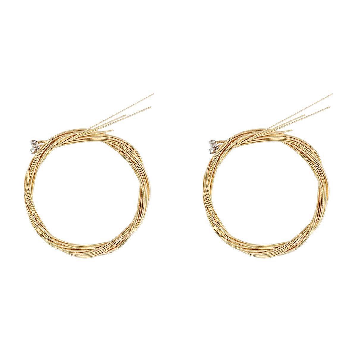 8Pcs Acoustic String Brass Carbon Steel Core Strings for Musical Instruments Strings Part