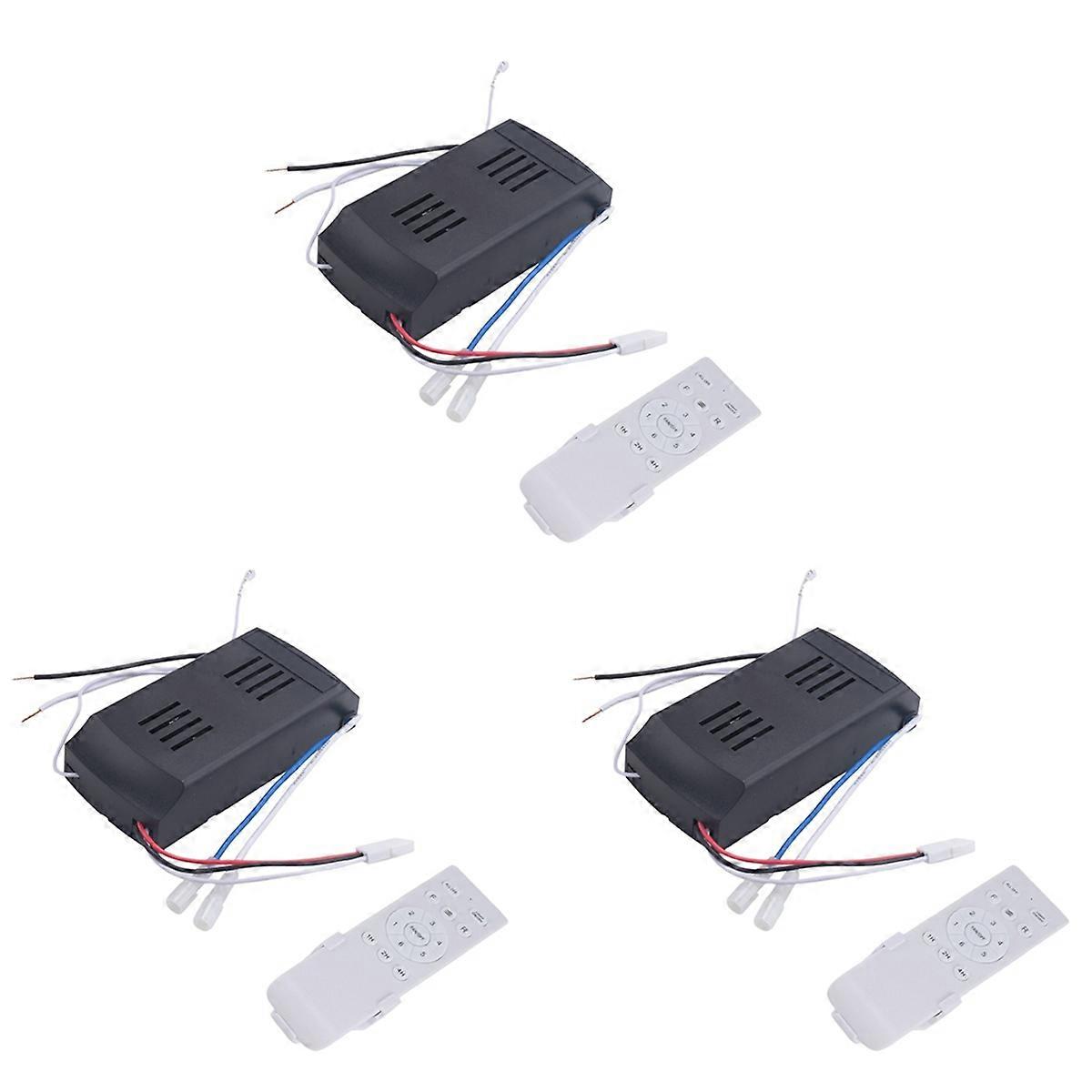 3X Universal Ceiling Fan Remote Control Kit Replacement, 50W 6-Speed & Timing, for DC Ceiling Fan Li