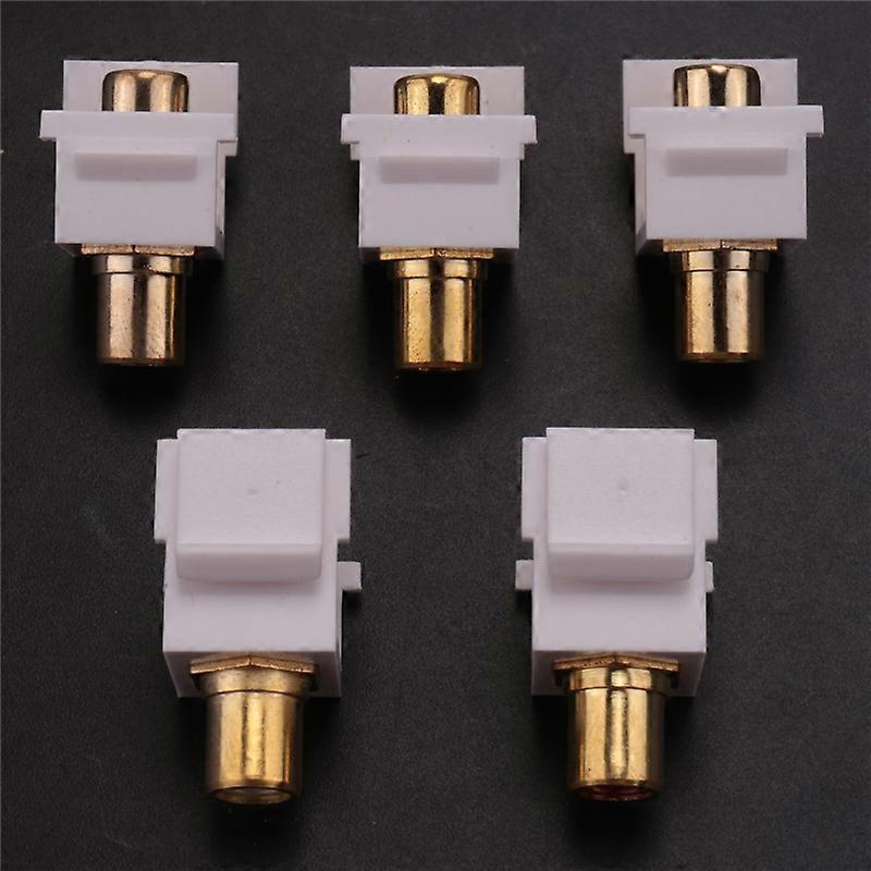 5-Pack Jack Insert Connector Socket Female Snap in