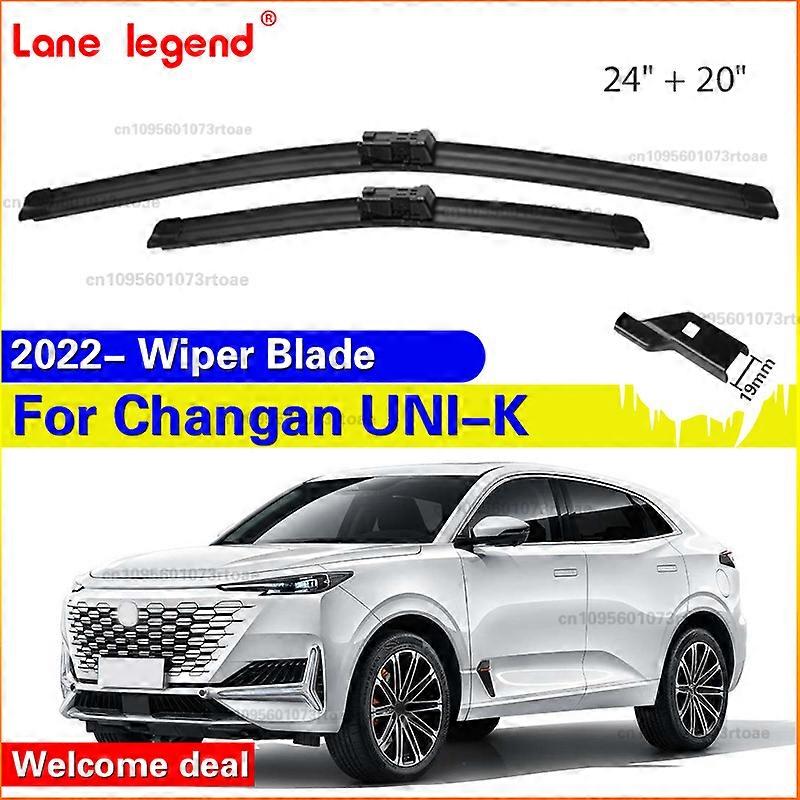 Applies to Front Wiper Blades For Changan UNI-K UNIK 2022 1generation Windscreen Windshield Window Car Accessories 24"+20"