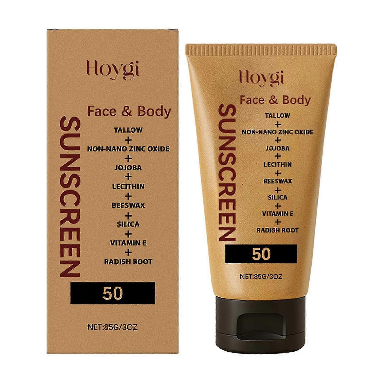 Grass-fed Beef Tallow Spf50+ Sunblock Natural Mineral For Face Body