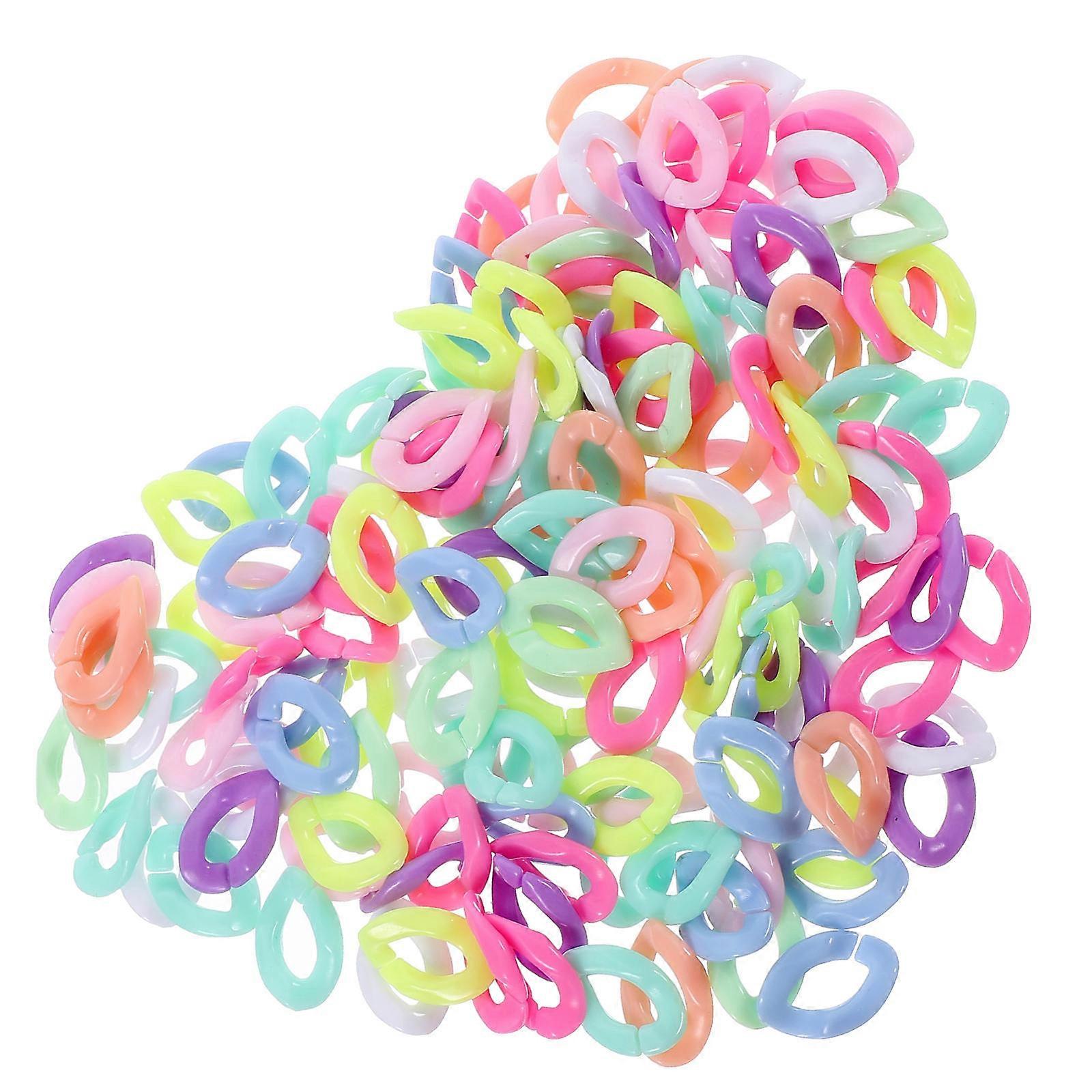 Acrylic Linking Rings for Bag Strap Making in 3200Pcs Assorted Colors Set