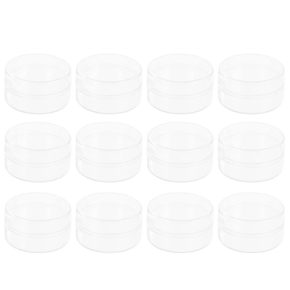 Travel Storage Jar Transparent Small Plastic Containers for Batteries 2Sets