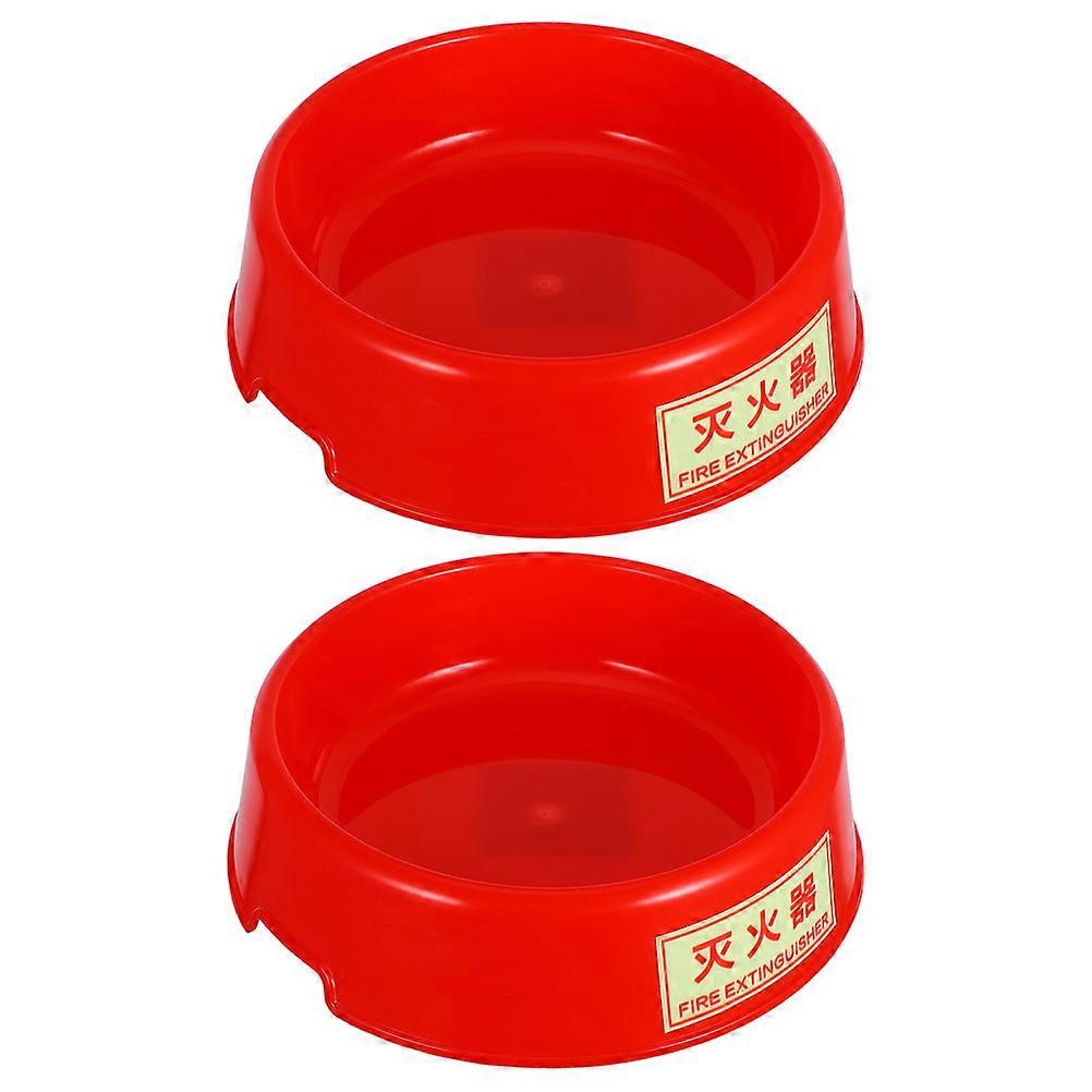 Fire Extinguisher Bracket Plastic Floor Stand for Safety 4Pcs Red Portable Holder