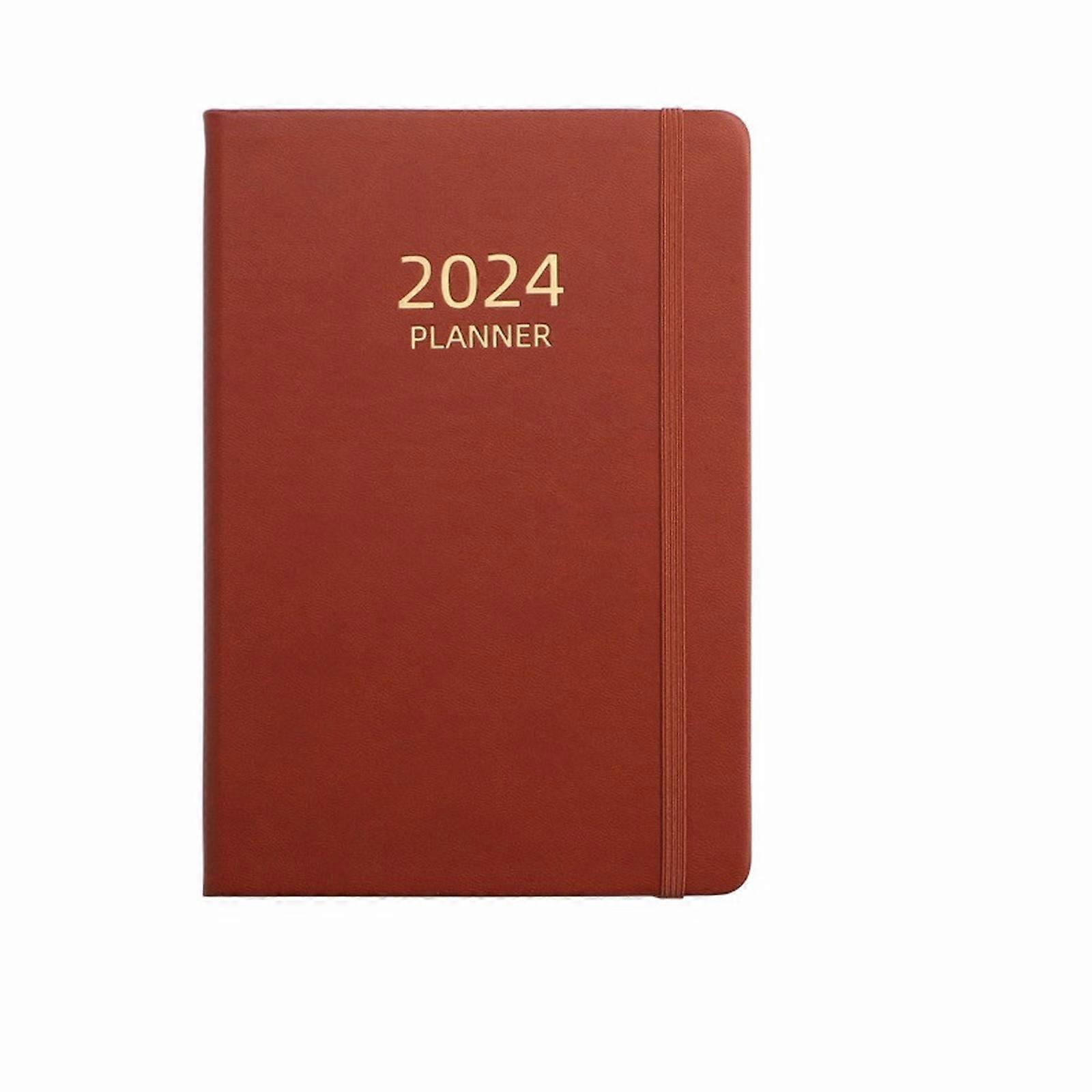 A5 360 Page Elegant Leather Journal Notebook, 180 Sheet Ink Proof Paper, Planner with Elastic Band, Compatible with 2024