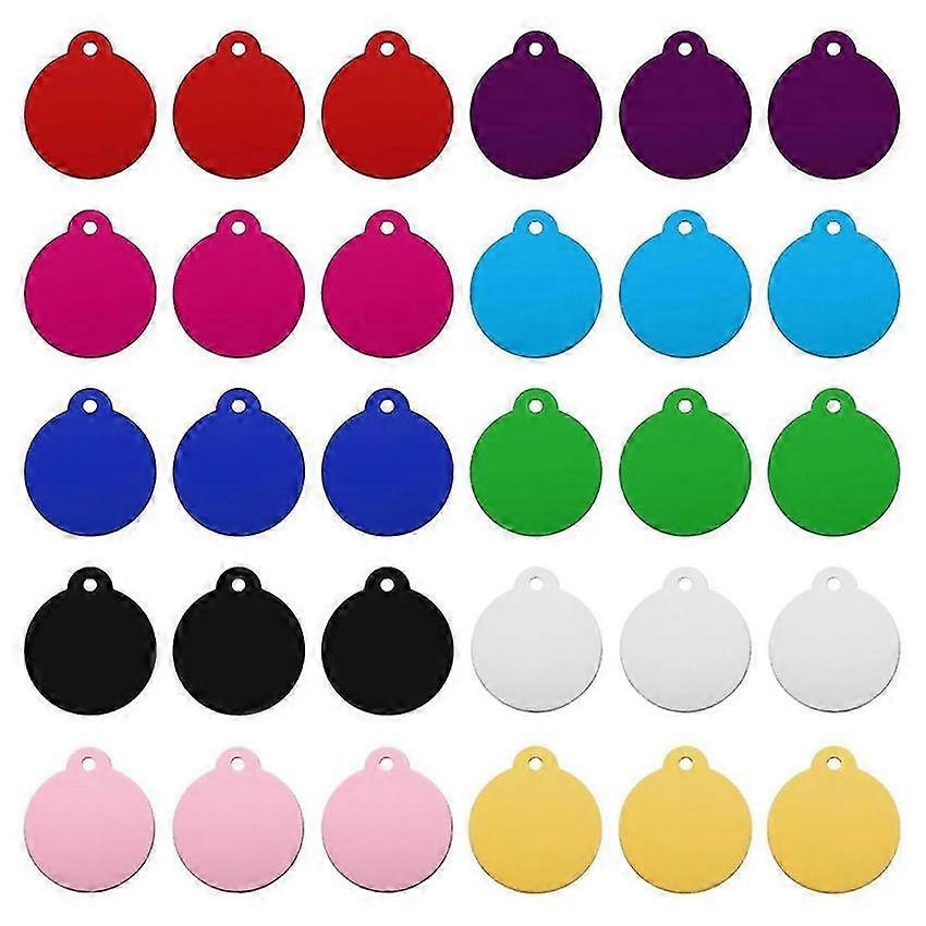 30PCS Round Laser Engraving Blanks Tags for Pet and Craft