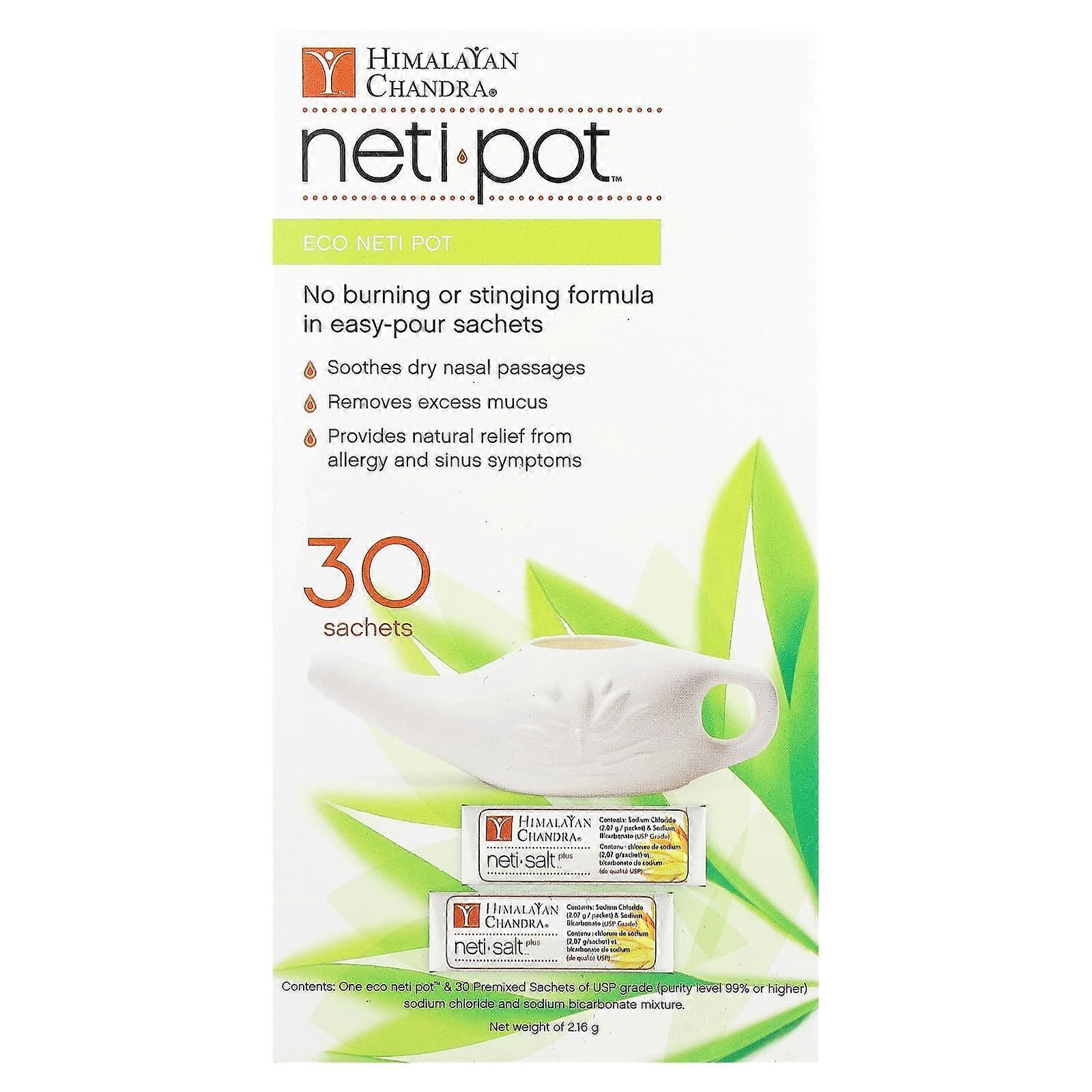 Eco Neti Pot with Neti Salt Saches, 2.16 g
