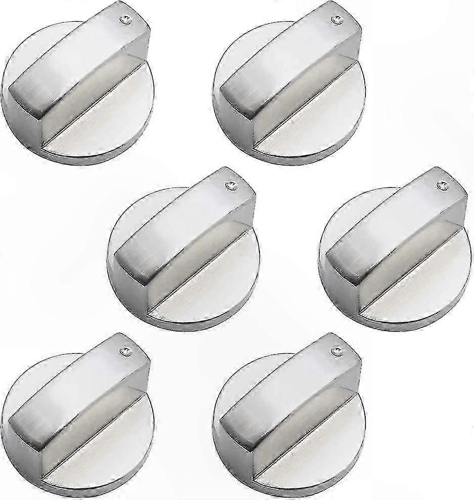 6-Piece Universal Metal Gas Stove Knobs 6mm Control Knobs for Cooker Oven Hob