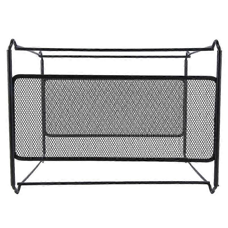 A4 Mesh Metal File Organizer Box Hanging File Folder Box Desk Storage Holder Shelf Holder Storage for Office Home