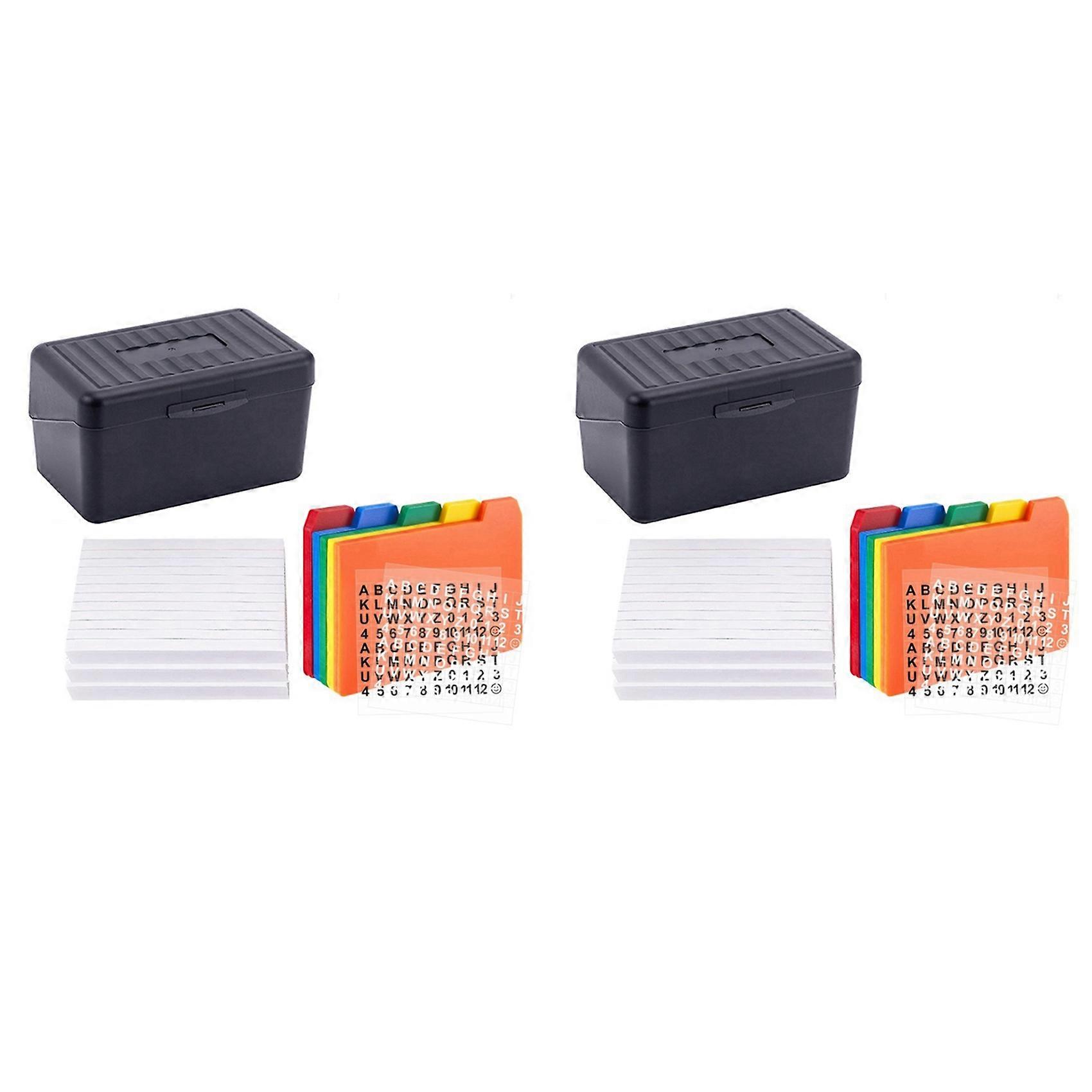 Index Card Holder with Dividers and Ruled Index Cards