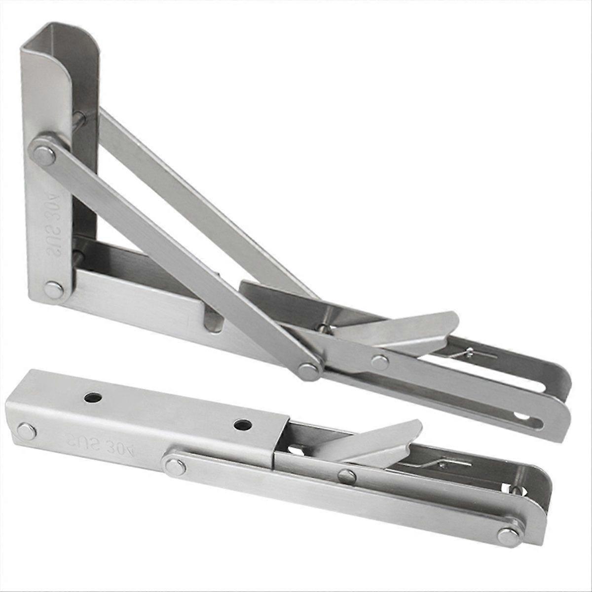 Adjustable Triangle Folding Angle Bracket 10'' Heavy Duty Support Wall Mounted for Bench Table Shel