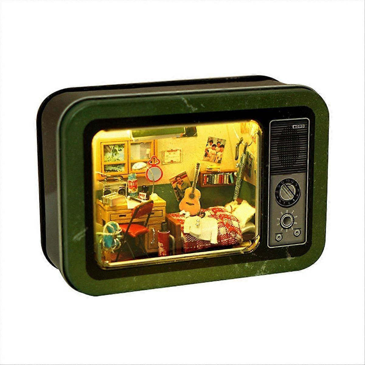 Diy Hut Handmade Tinplate Box Childhood Memory Model TH19