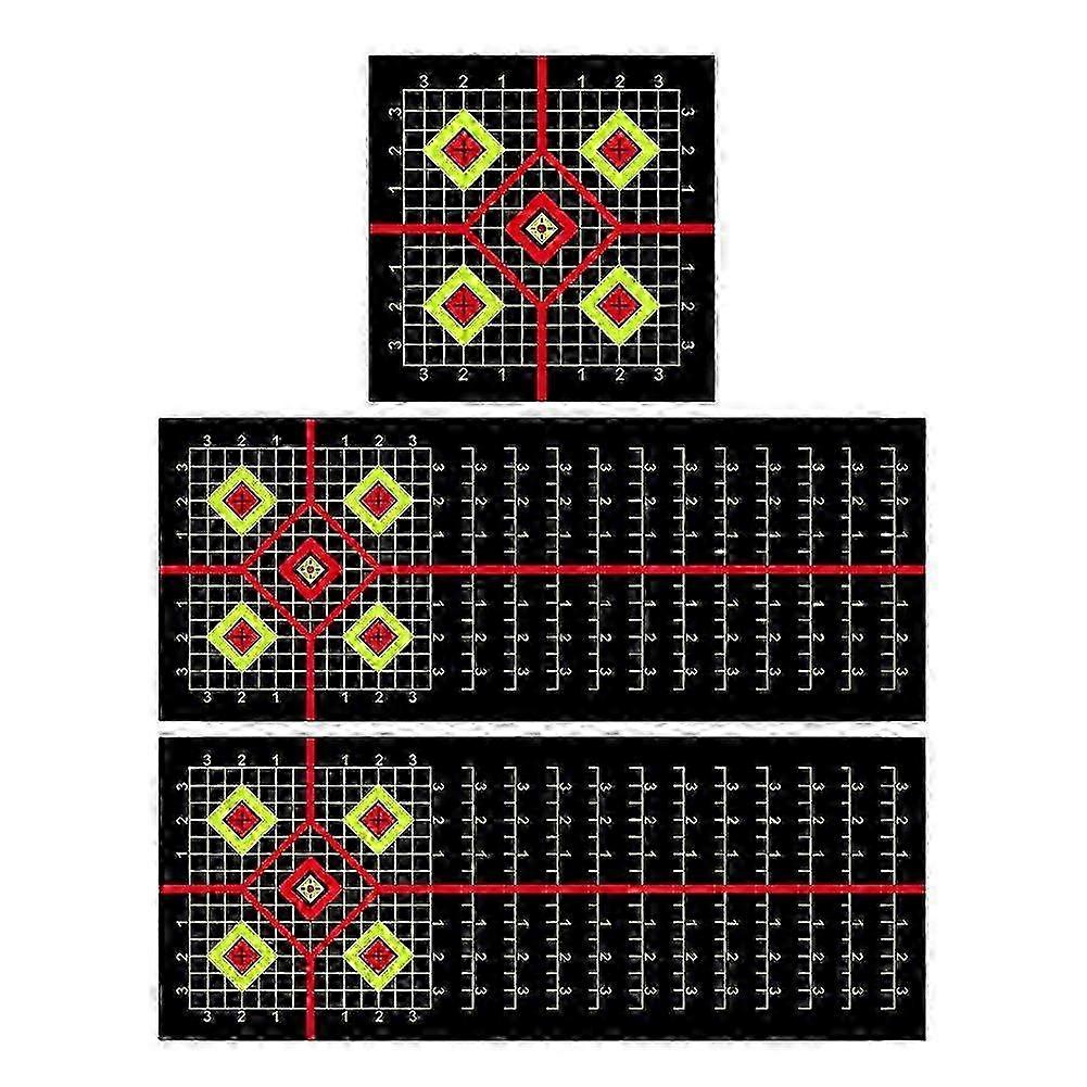 Adhesive Splatter Paper Reactive Fluorescent Shooting Targets - 25 Count 8" Inch with 25-26 Second Response Time