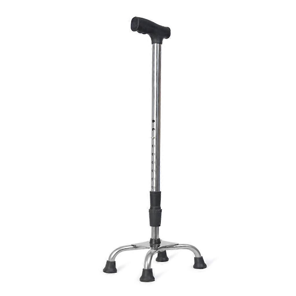 Walking Stick Quad Cane Lightweight Aluminum Alloy Adjustable Anti Skid Walking Aid Multi Function Crutch