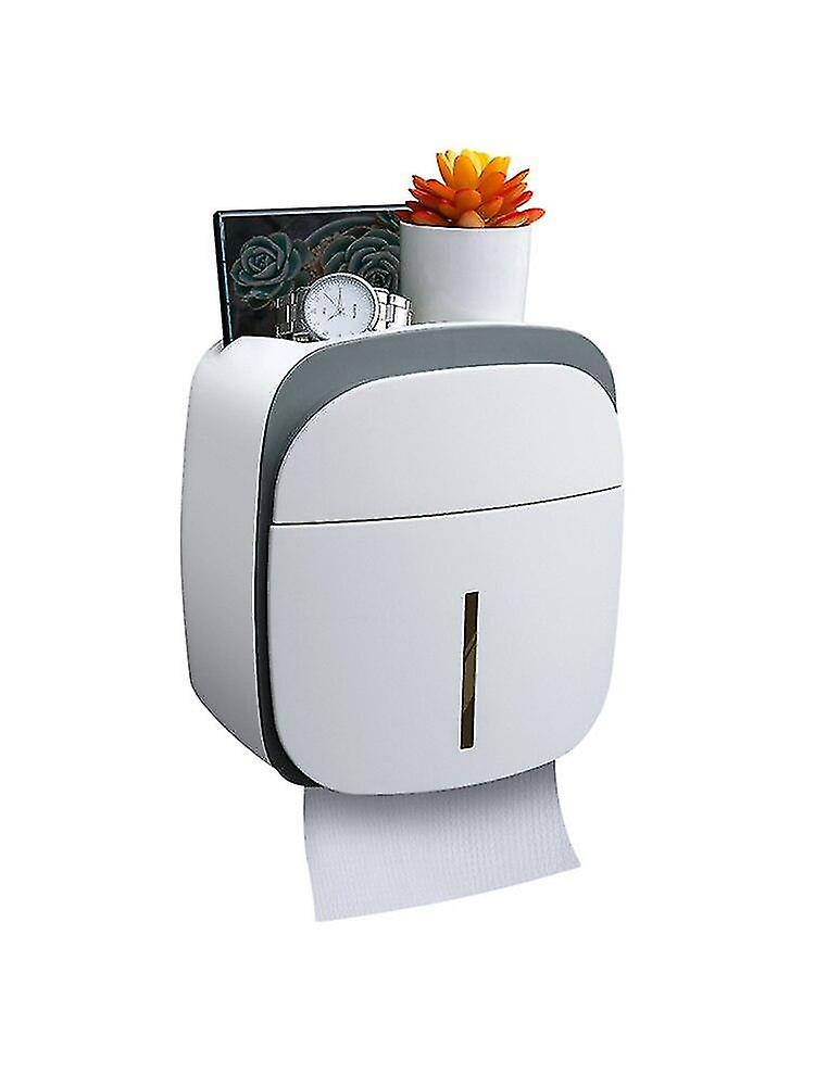 Facial Tissue Holders Double Layer Waterproof Tissue Box For Bathroom Large Capacity Punch Shelf Paper Holders
