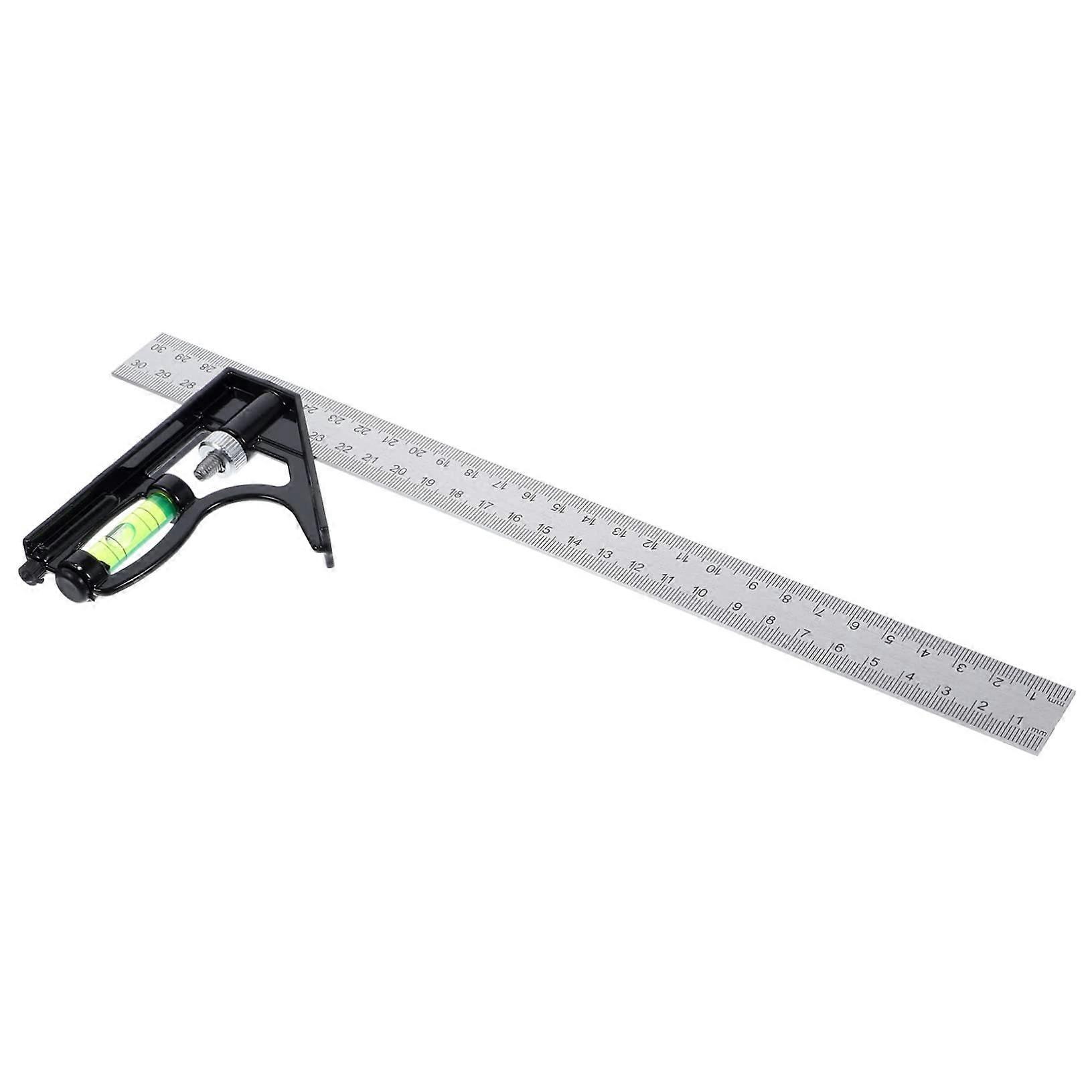 Combination Square 2Pack Stainless Steel Adjustable Machinist Framing Tool For Woodworking Marking And Measuring