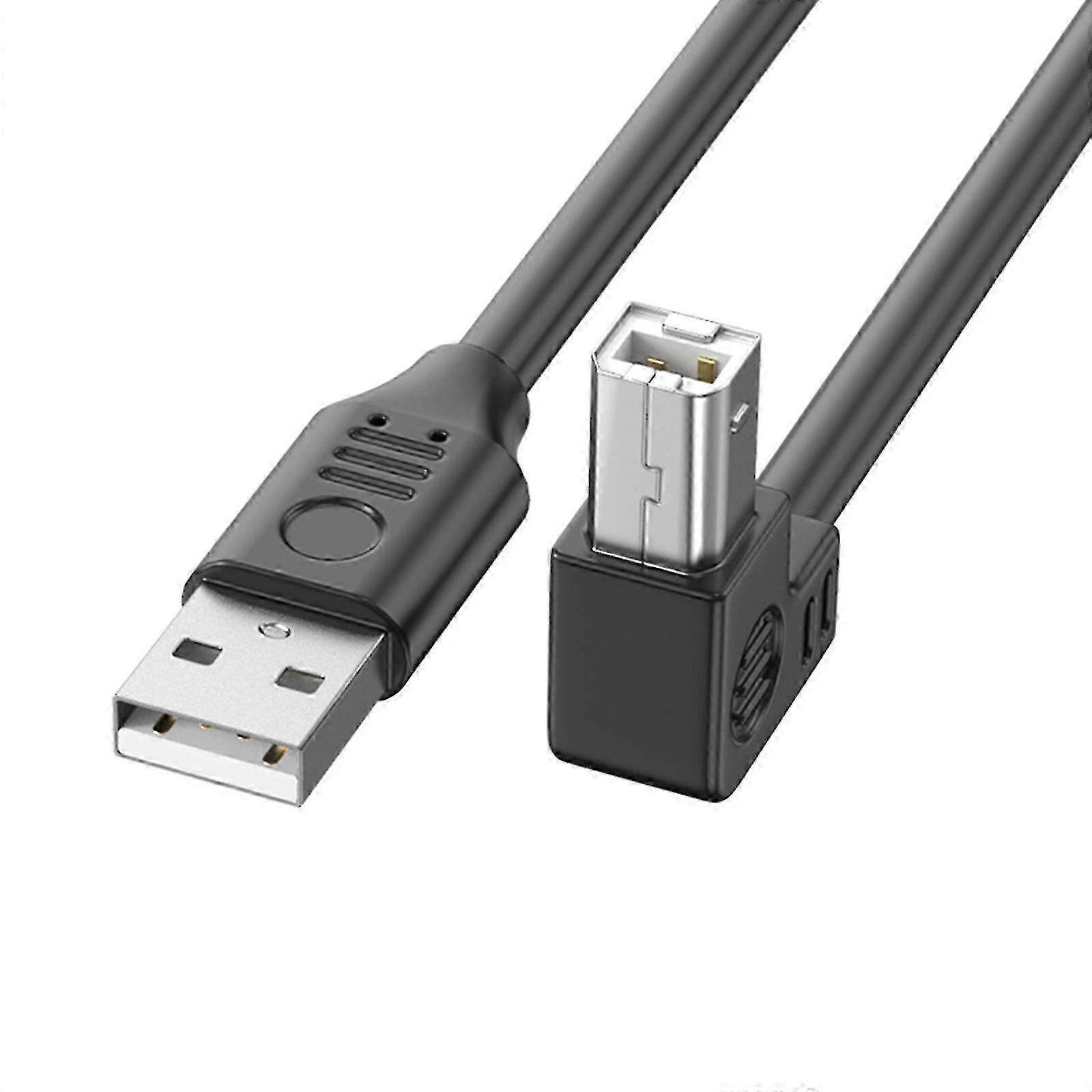 USB A to B Printer Cable with High Transfer Rate Extended Length 90Degree Elbow for Efficient Office Setups