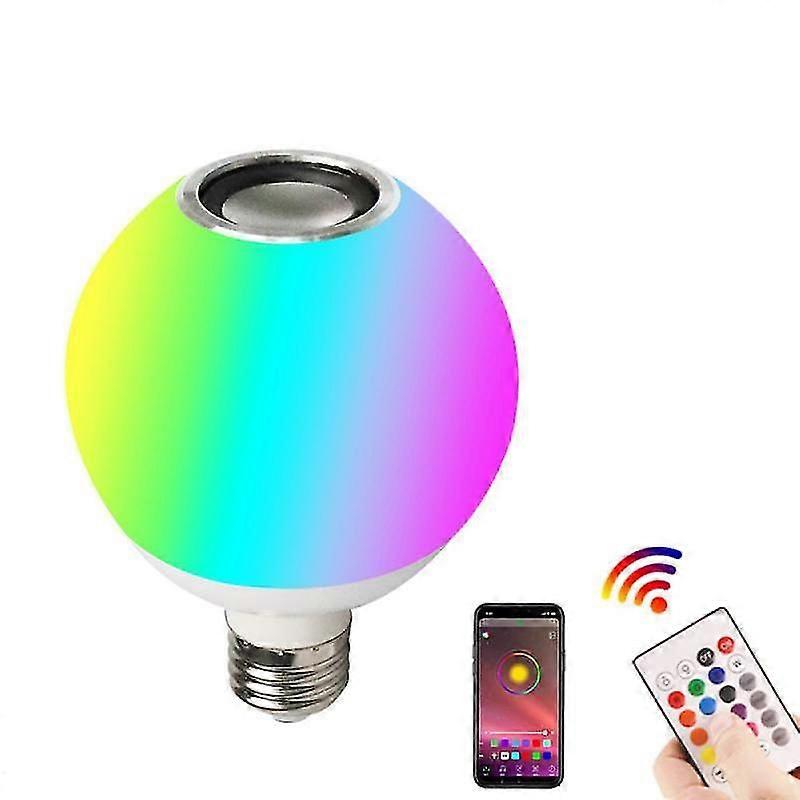 E27 Colorful Dimmable Led Bulb Wireless Bluetooth Speaker Music Smart App Remote Control Night