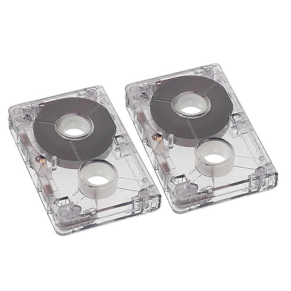 Transparent Mini Blank Cassette Tapes for Recording 2Pcs Audio Cassettes